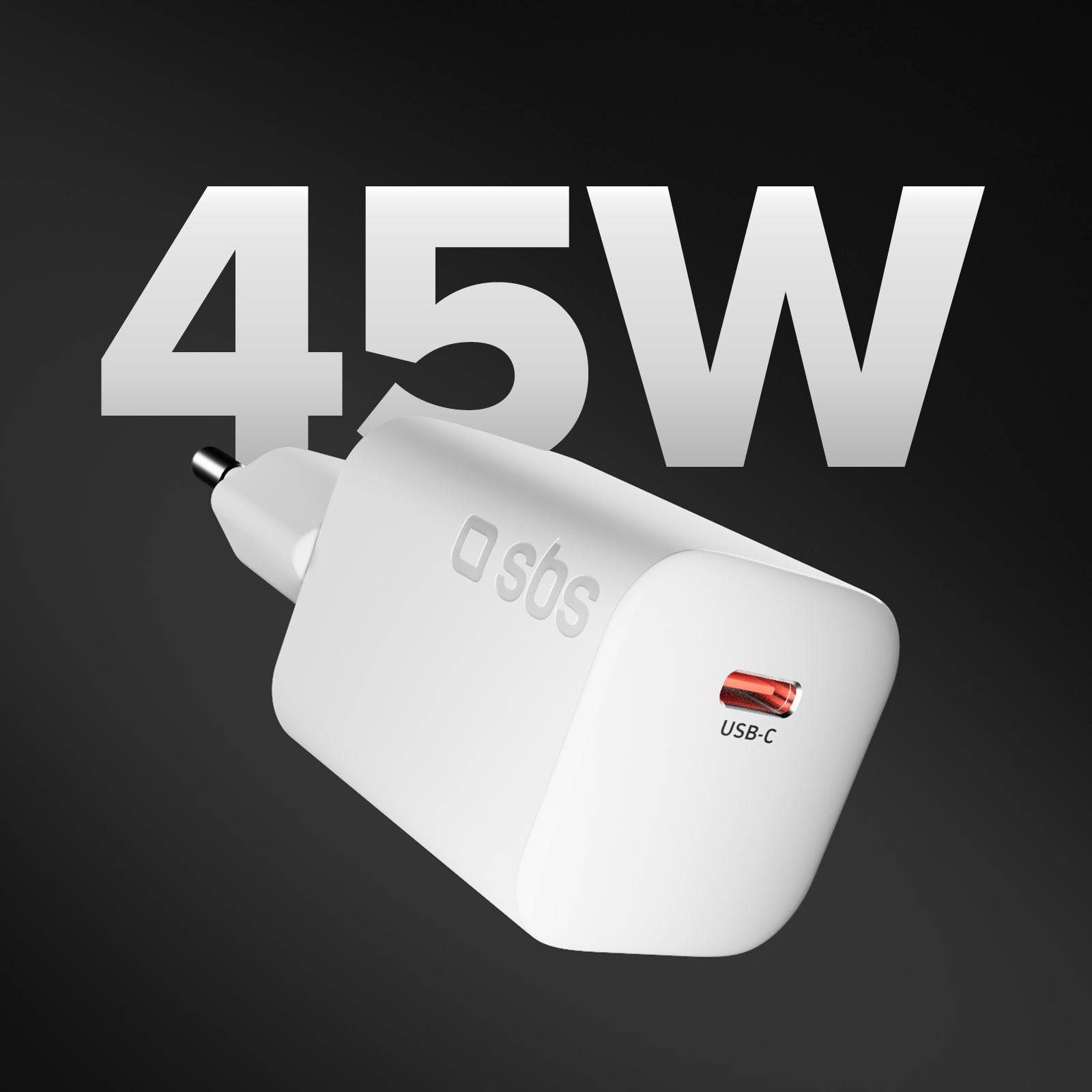 Caricatore da parete USB-C 45W ultracompatto con Power Delivery 3.0 e PPS