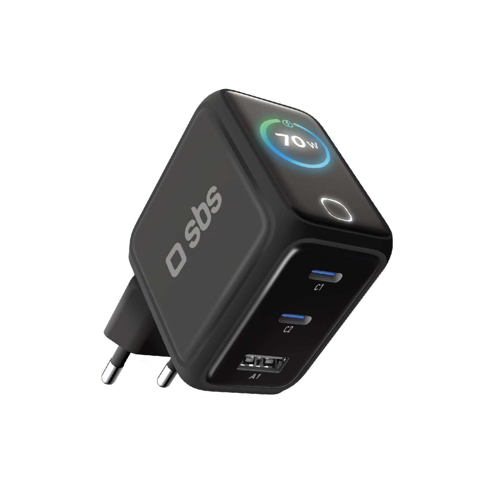 Chargeur intelligent 70 W USB-C avec écran TFT et Power Control 2.0