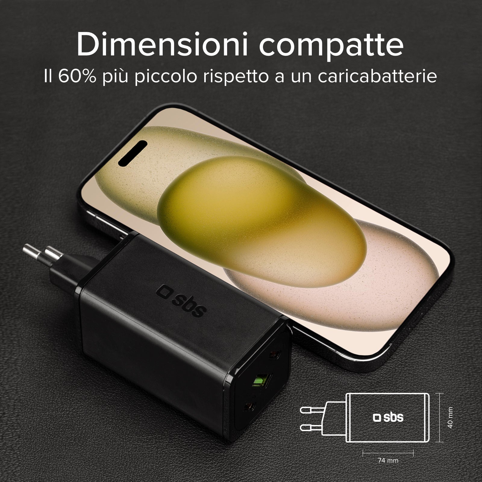 Caricatore caricabatterie GaN da 100 Watt con Power Delivery (PD)