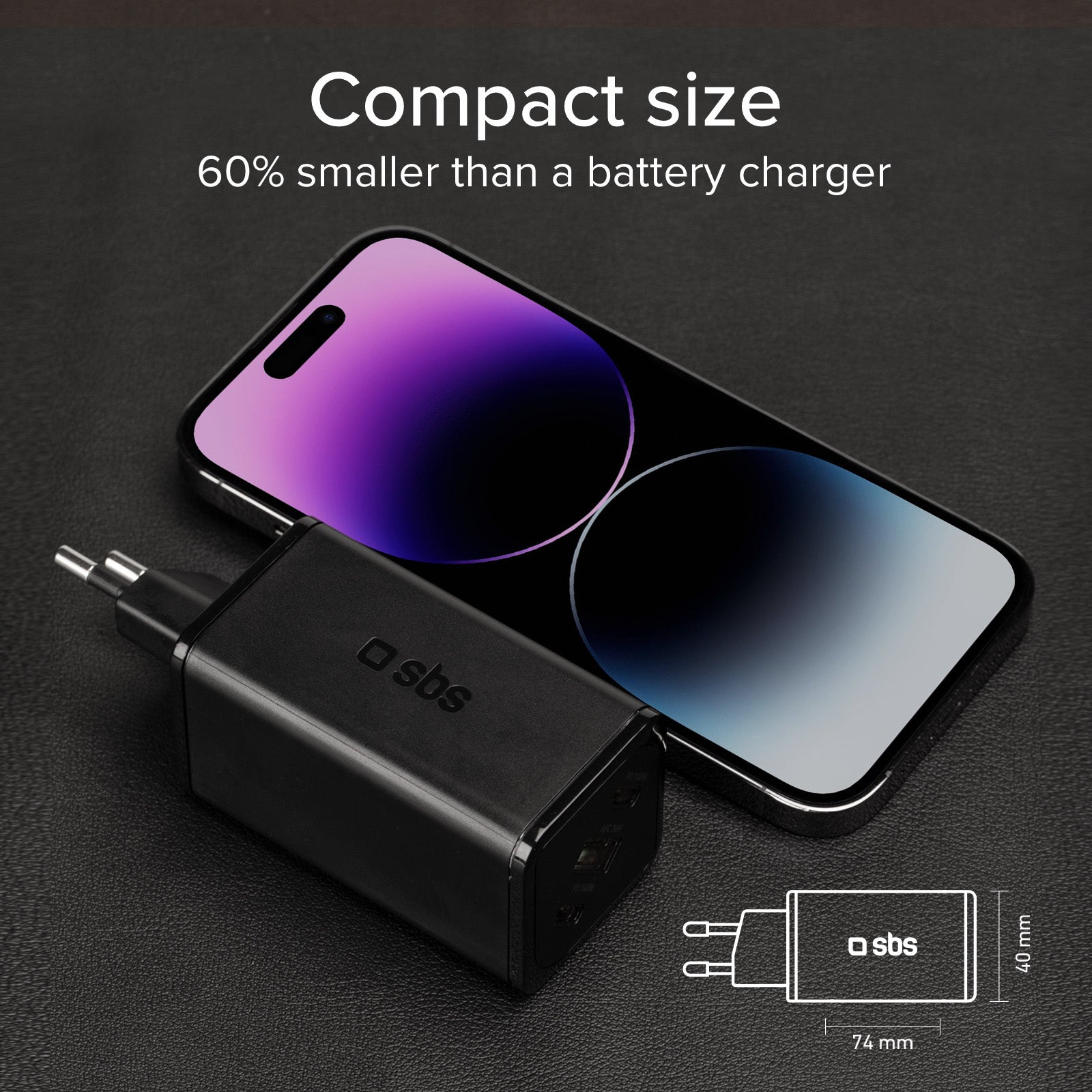 Chargeur de batterie GaN de 140 watts avec Power Delivery (PD)