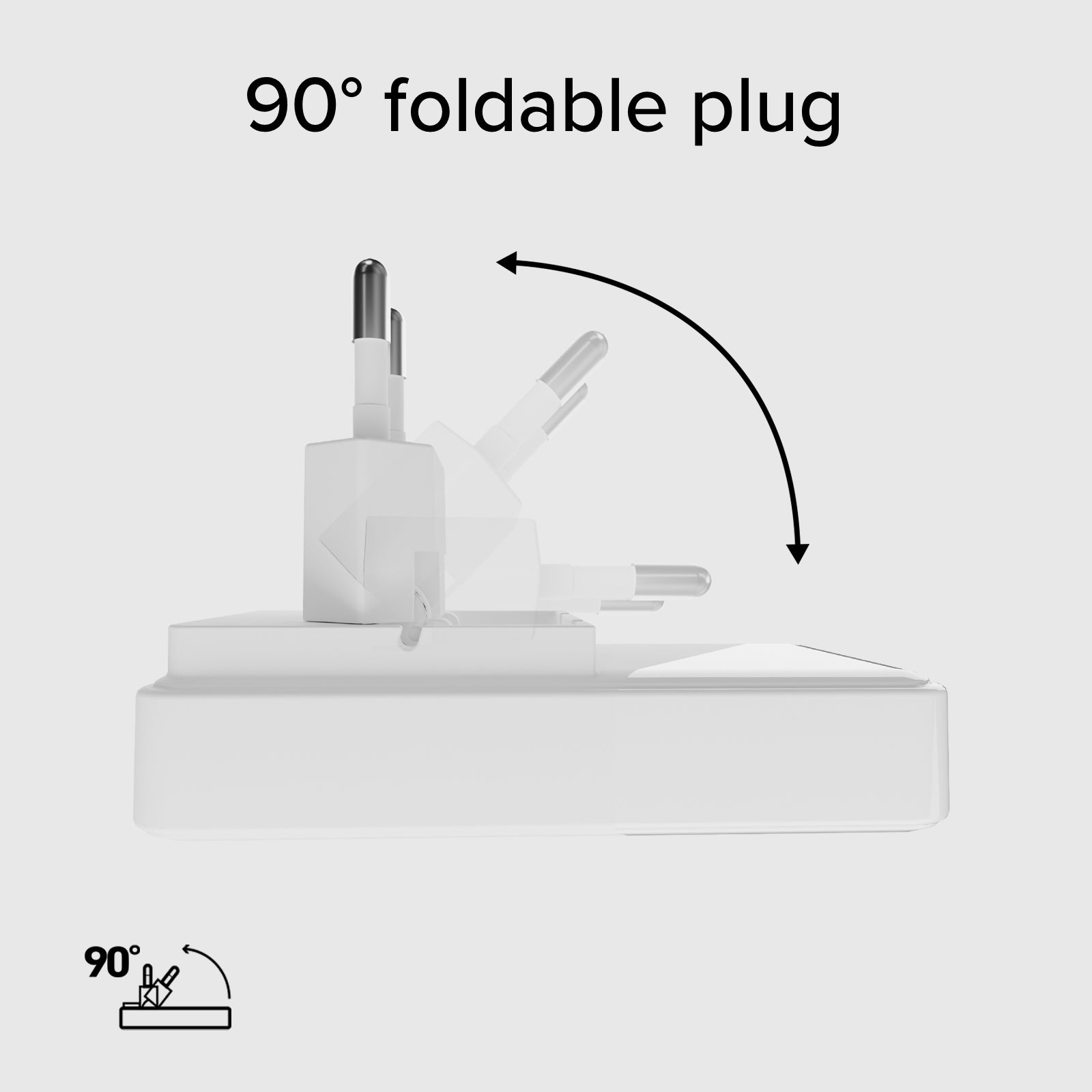 Cargador de pared Flexi 20W con enchufe plegable