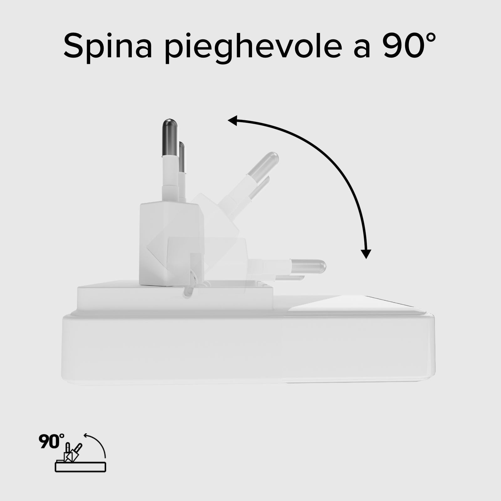 Caricatore da parete Flexi Wall Charger 20W con spina pieghevole