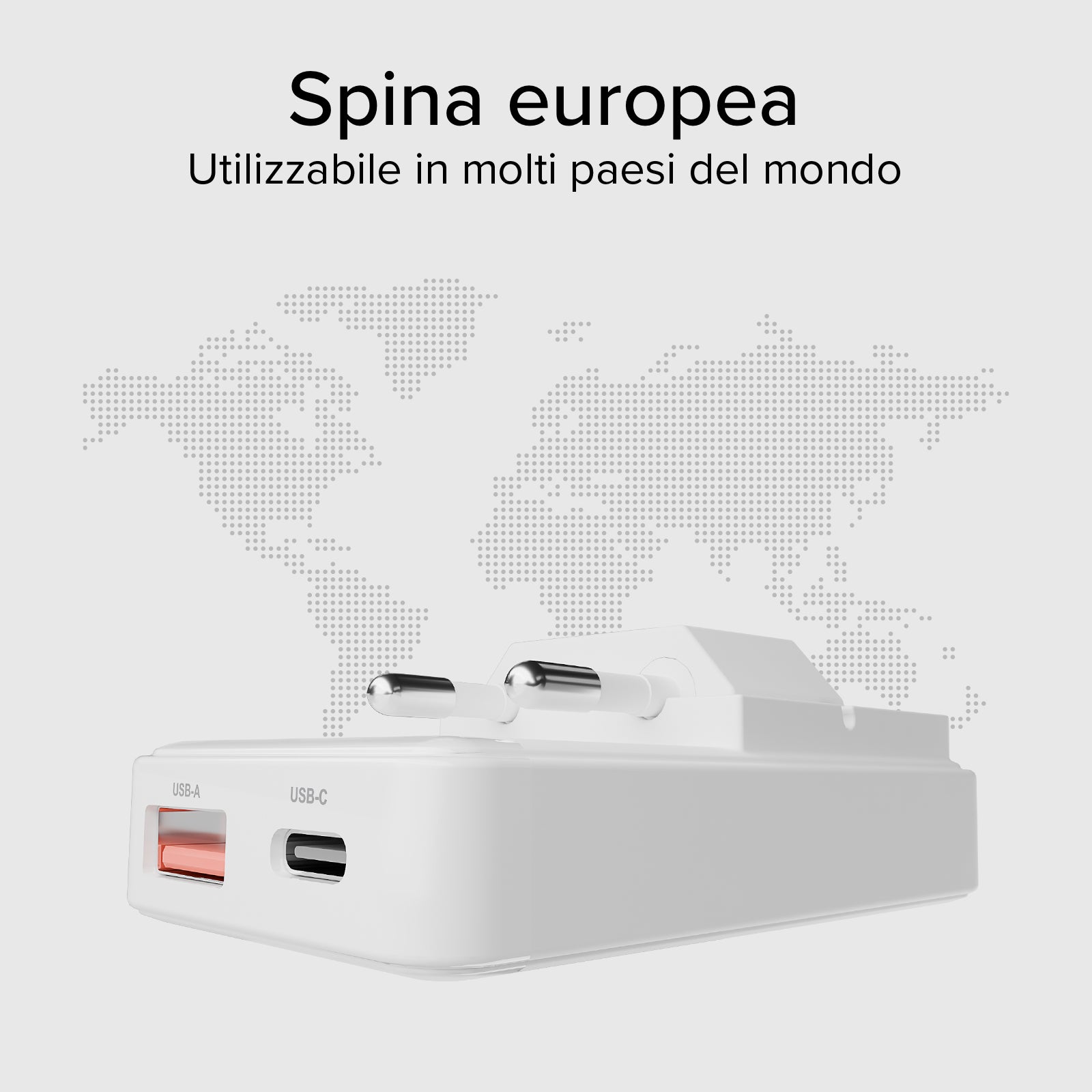 Caricatore da parete Flexi Wall Charger 20W con spina pieghevole