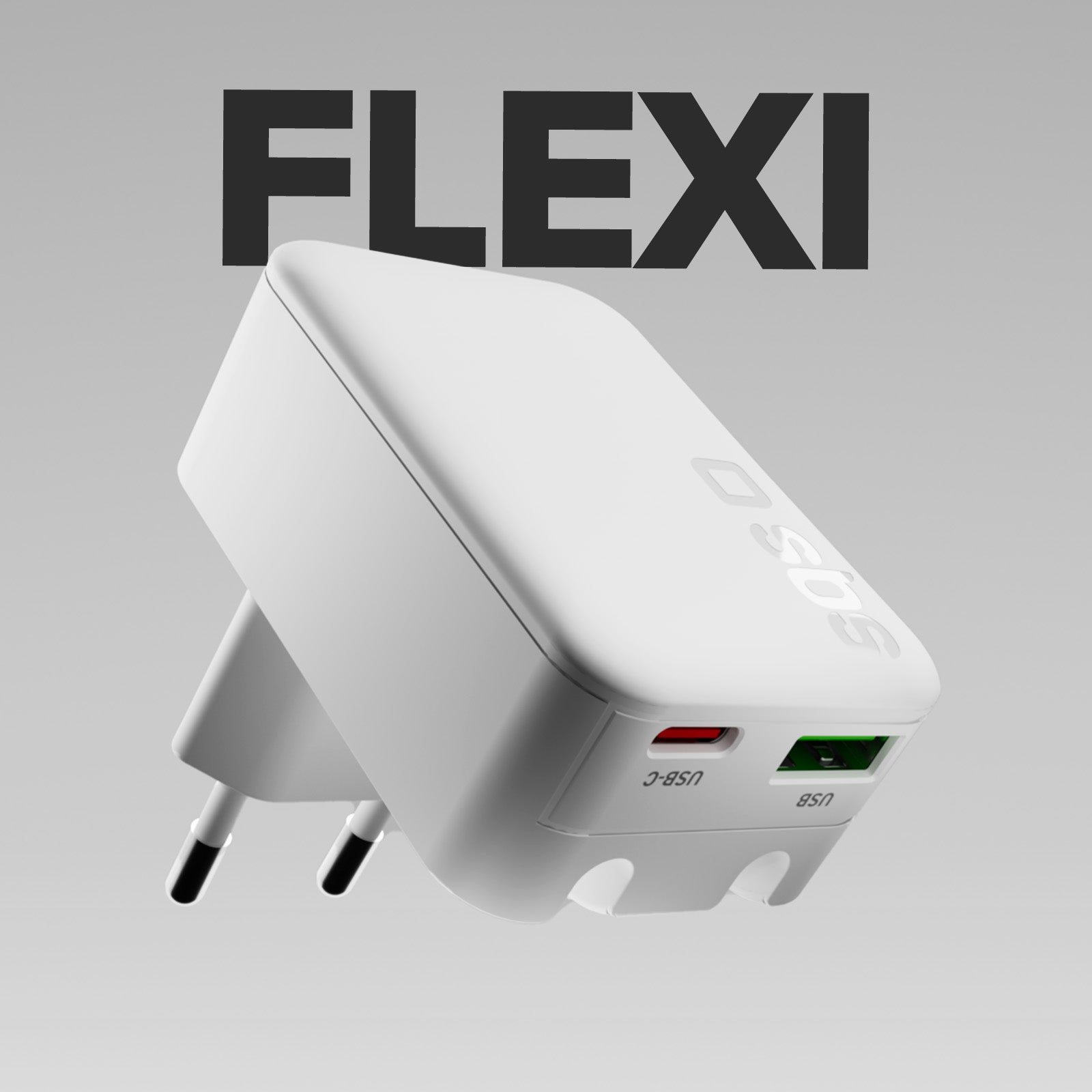 Caricatore da parete Flexi Wall Charger 30W con spina pieghevole