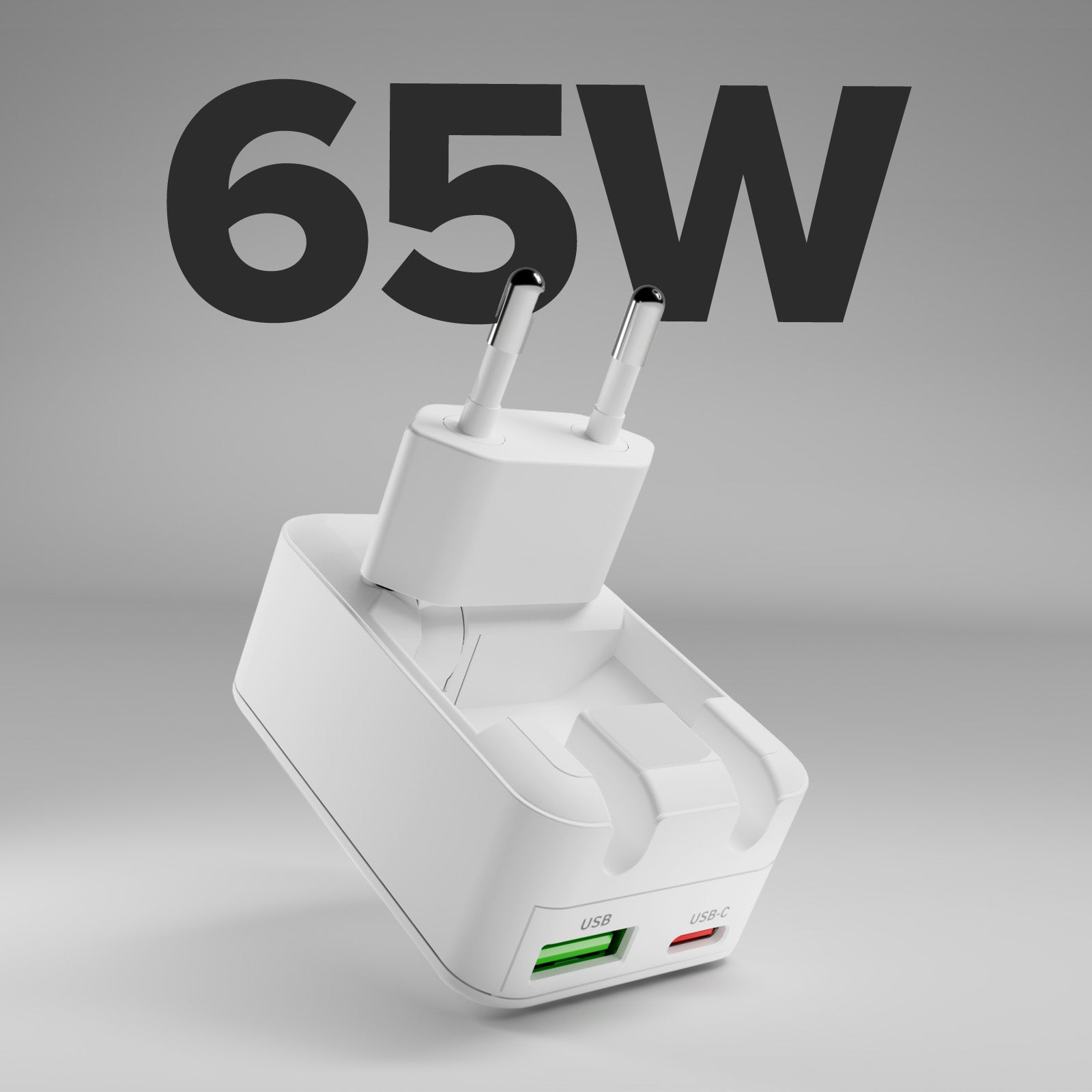Chargeur mural Flexy 65 W avec prise pliable