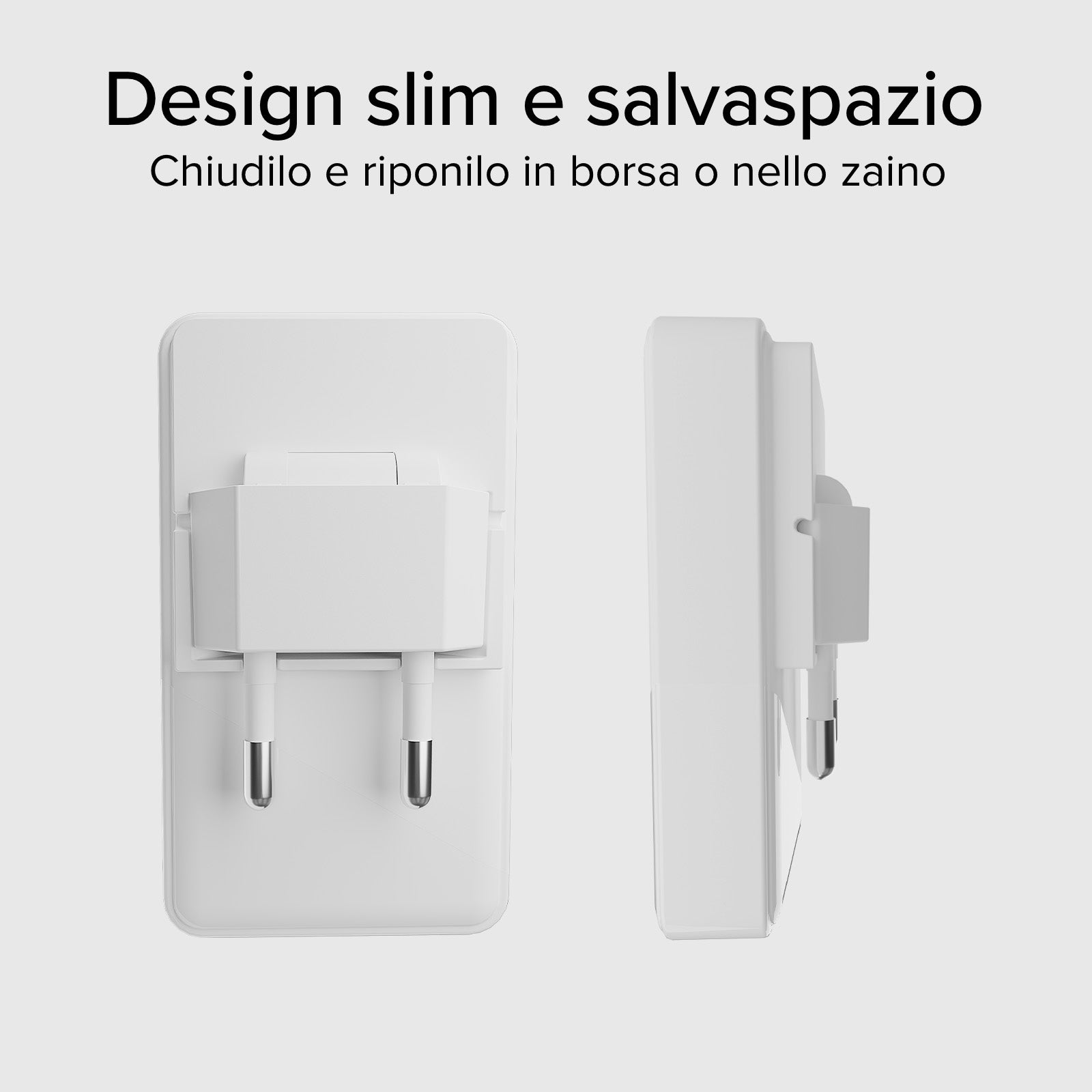 Caricatore da Parete Flexi Wall Charger 65W con Spina Pieghevole