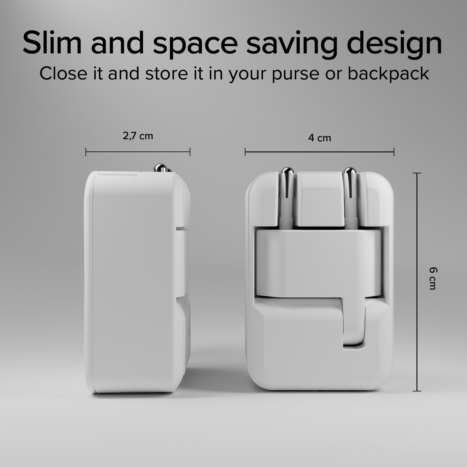 65W Flexi Wall Charger with Folding Plug