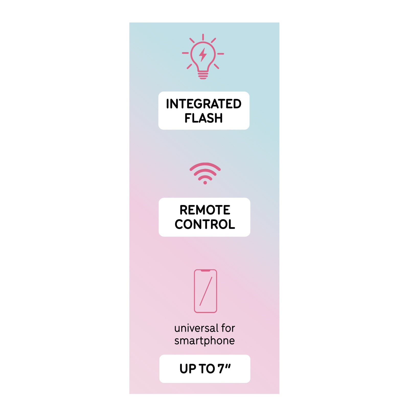 Universeller Selfie-Stick mit integriertem LED-Licht und Stativ