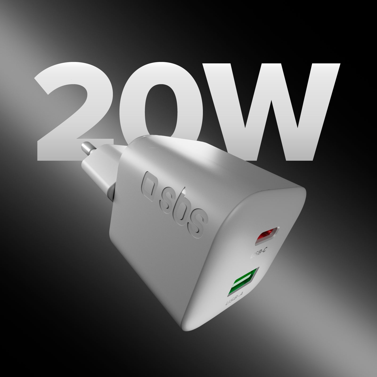Charging kit with 20W GaN Power Delivery wall charger and 1.5 m USB-C cable
