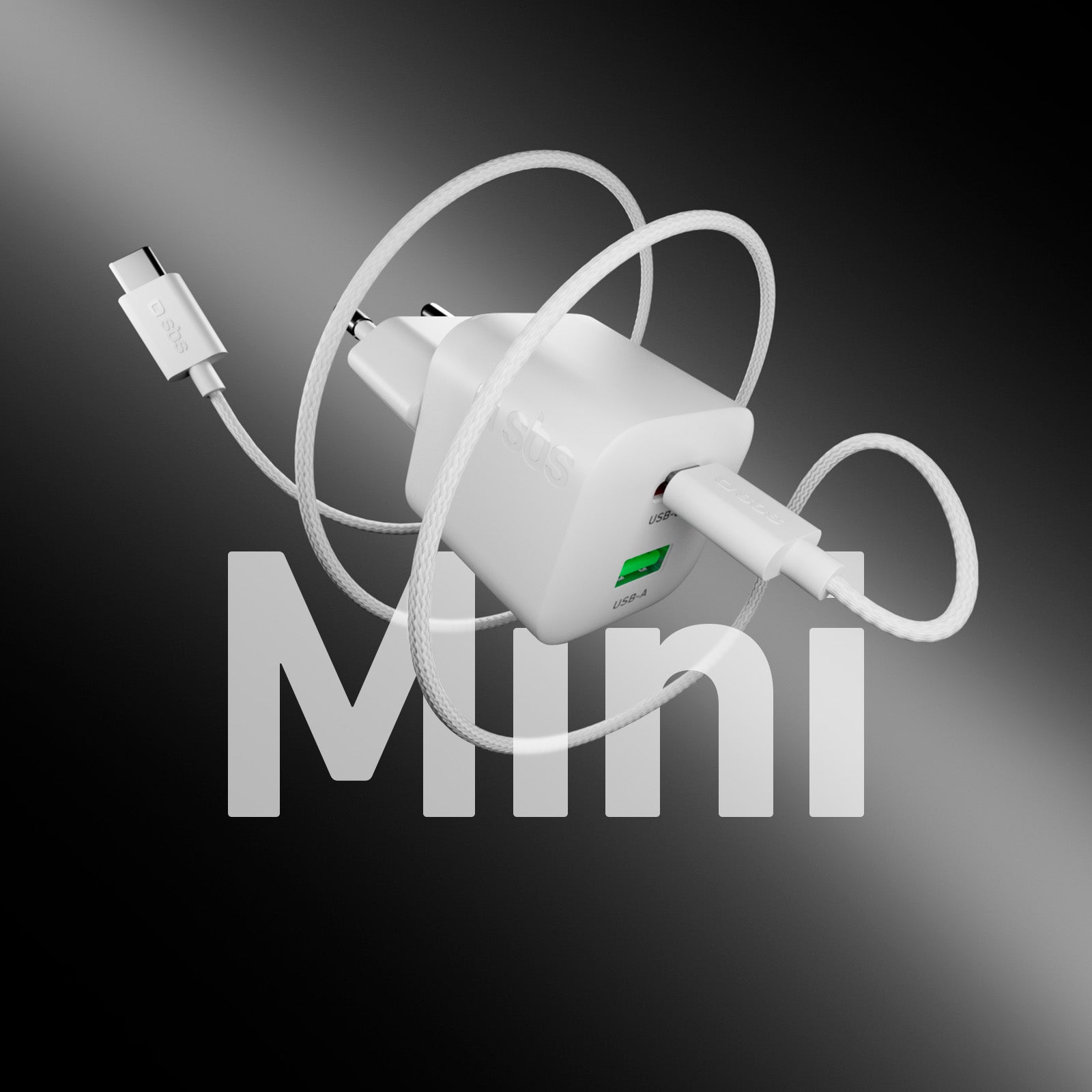 Charging kit with 20W GaN Power Delivery wall charger and 1.5 m USB-C cable
