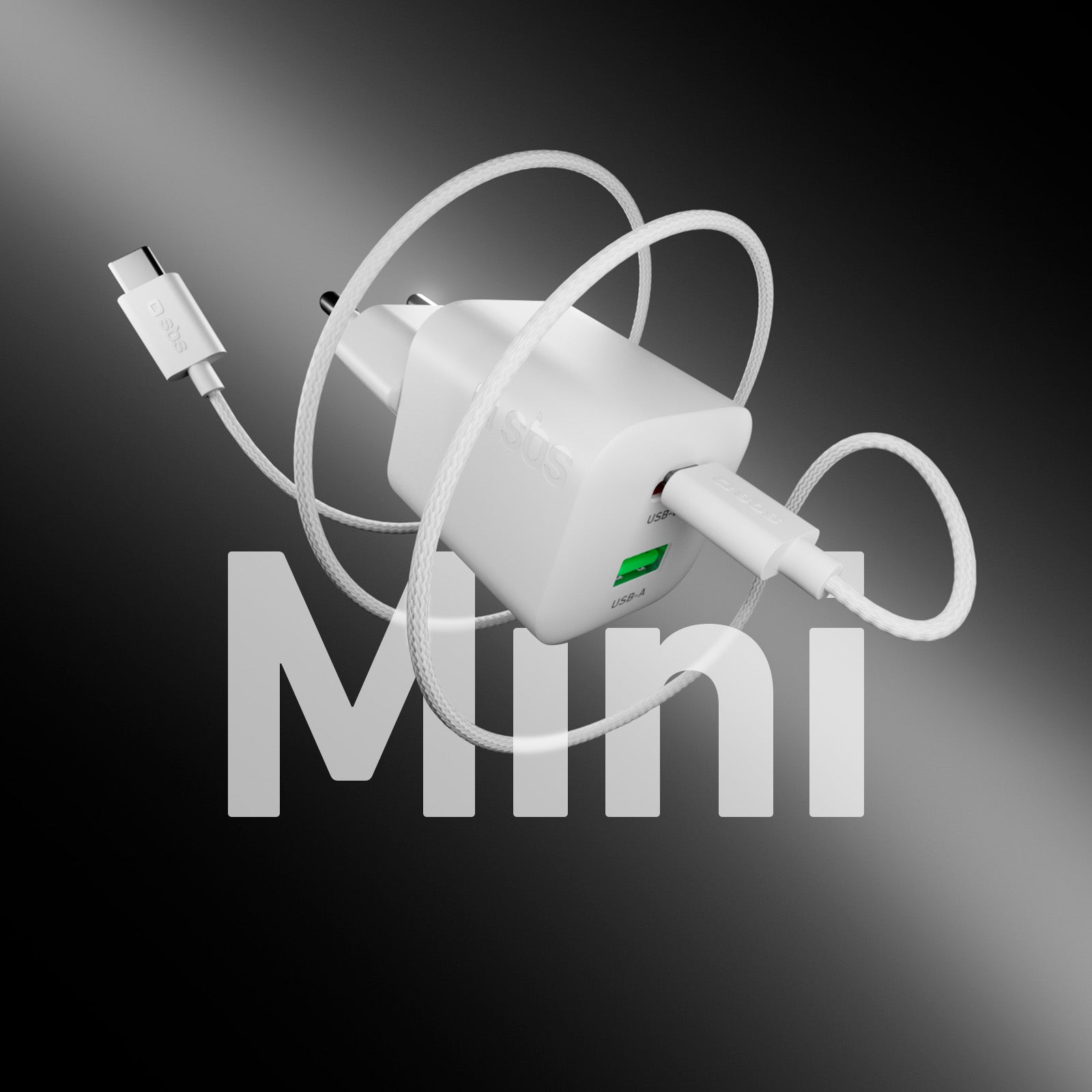 30W GaN wall charger kit with integrated Power Delivery and 1.5 m USB-C cable