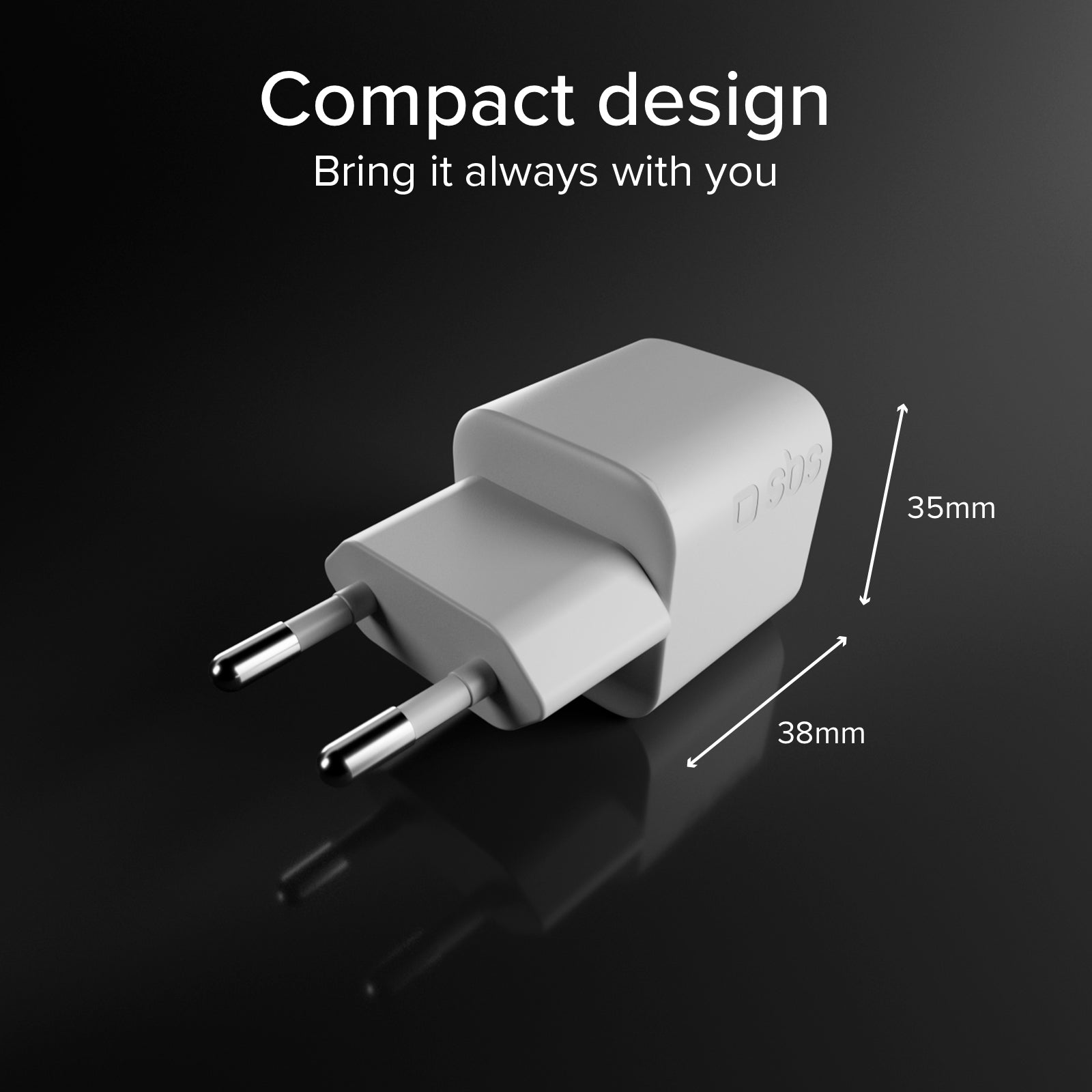 30W GaN wall charger kit with integrated Power Delivery and 1.5 m USB-C cable