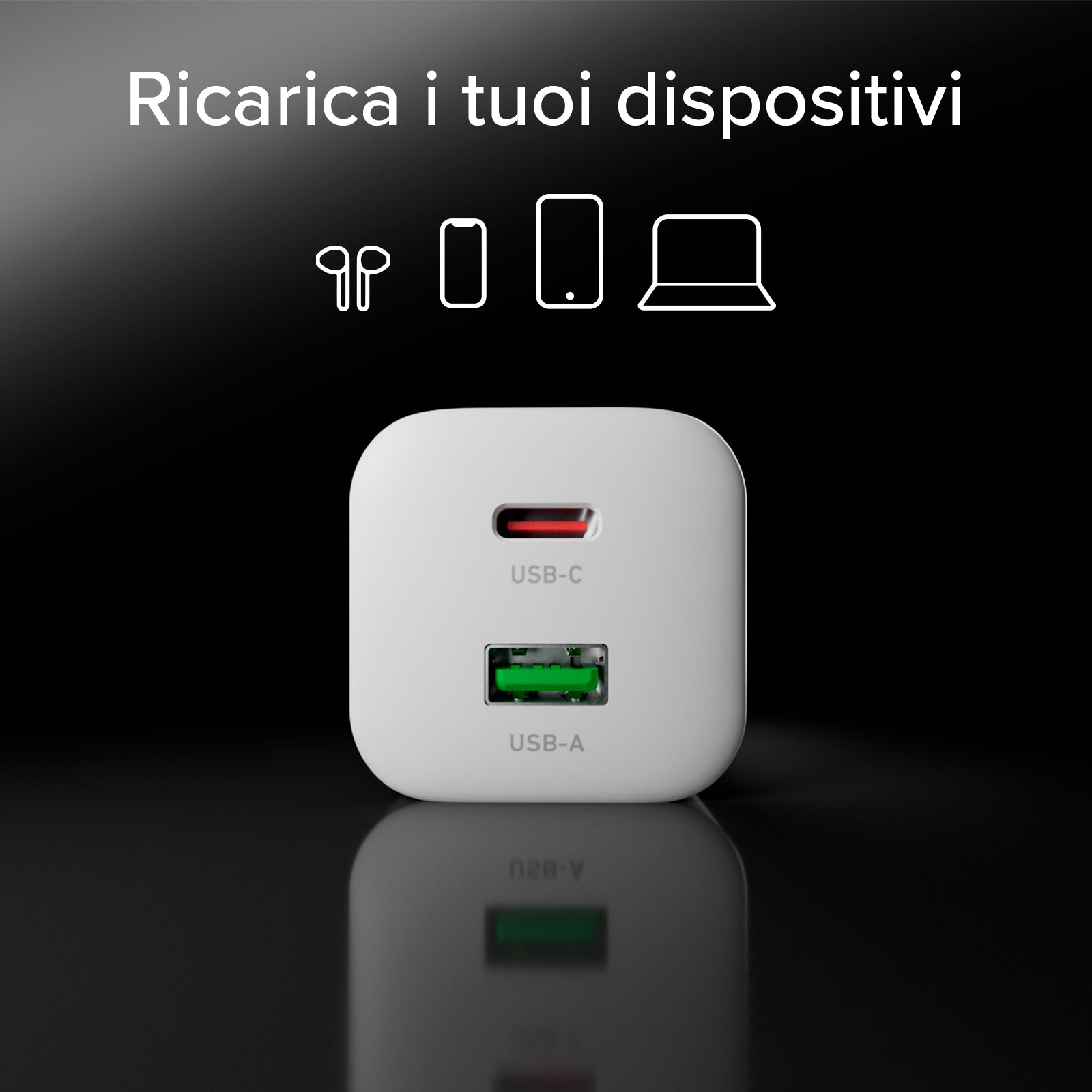 Kit cargador de pared 45W GaN y Power Delivery, con cable USB-C de 1,5 m