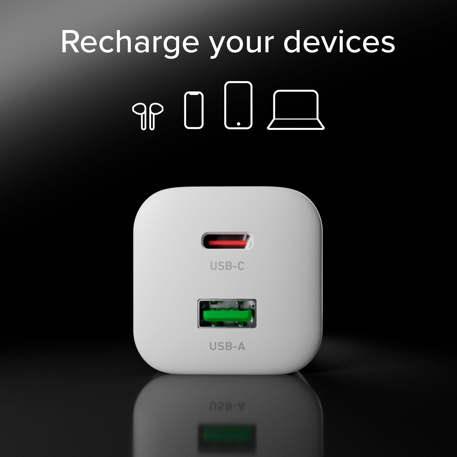 45W GaN Power Delivery wall charger kit with 1.5m USB-C cable