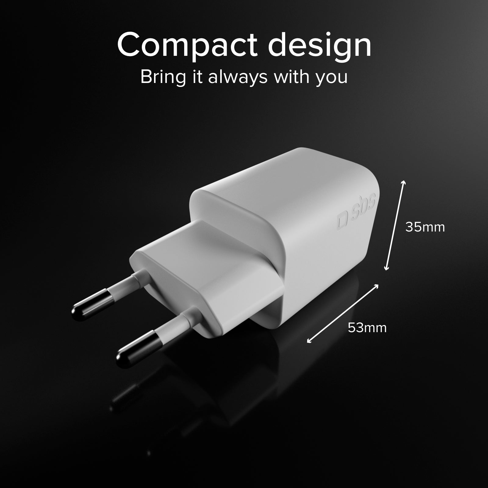 45W GaN Power Delivery wall charger kit with 1.5m USB-C cable