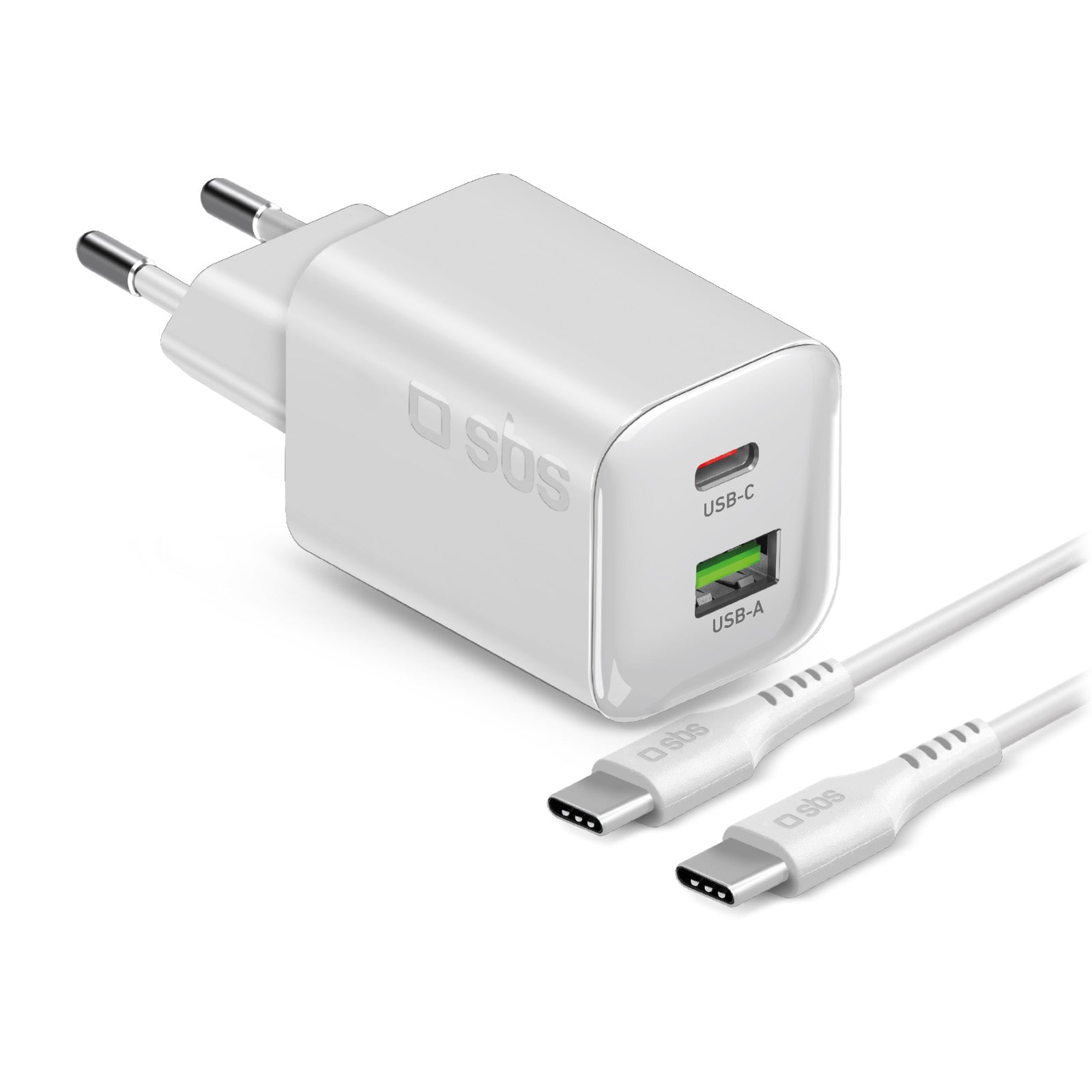 Kit cargador de pared 45W GaN y Power Delivery, con cable USB-C de 1,5 m