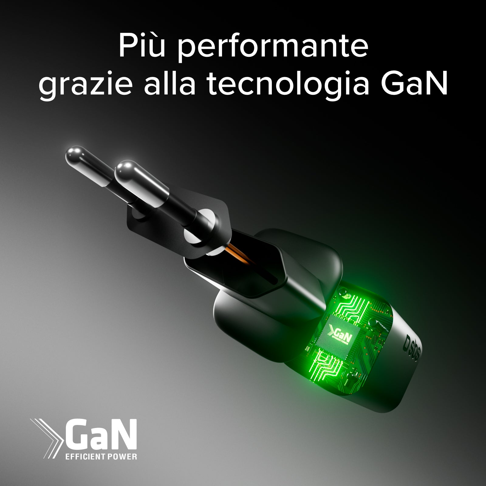 Kit caricatore 65W GaN con cavo USB‑C 1.5m