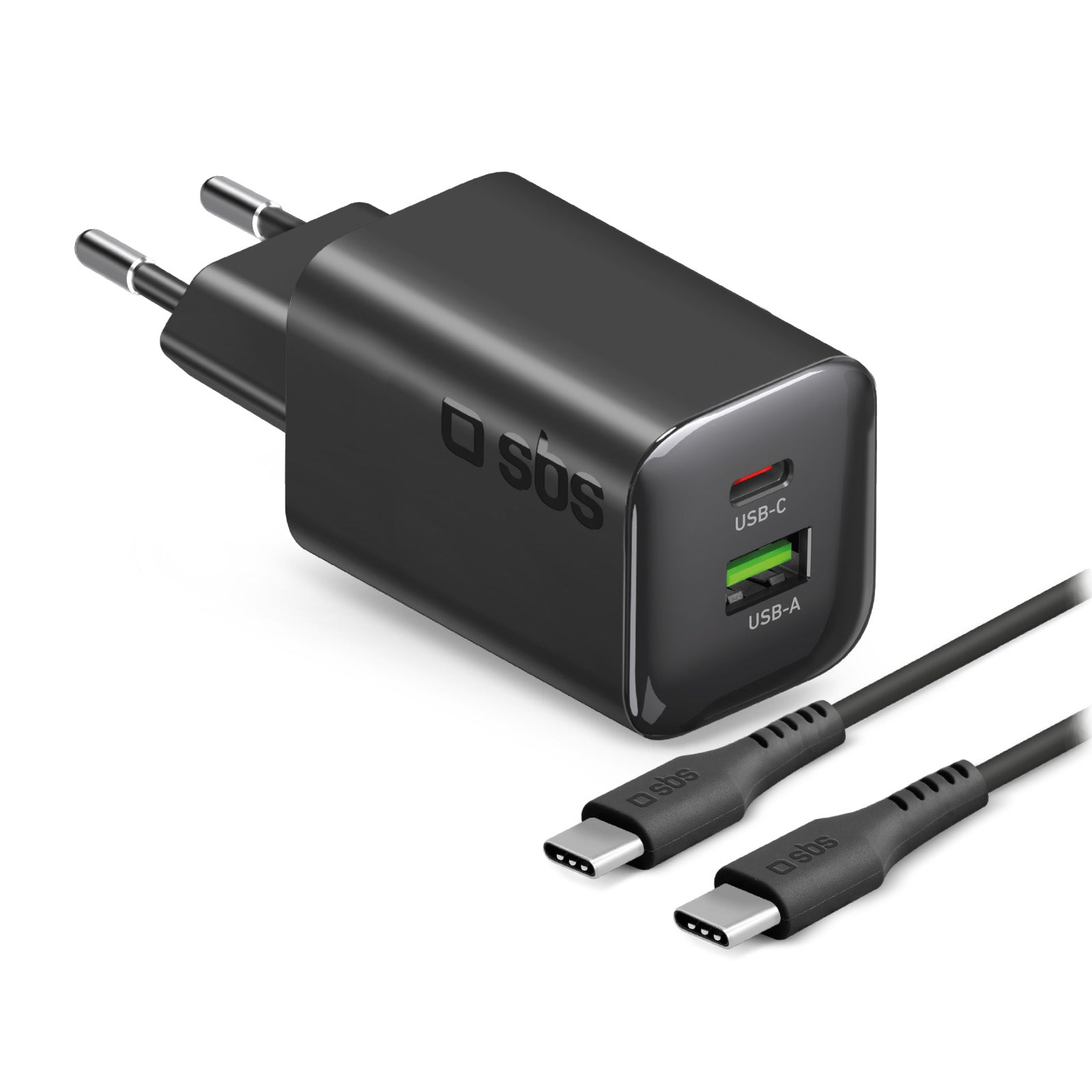 Kit cargador de pared 65W Power Delivery GaN con cable USB-C de 1,5 m para carga rápida