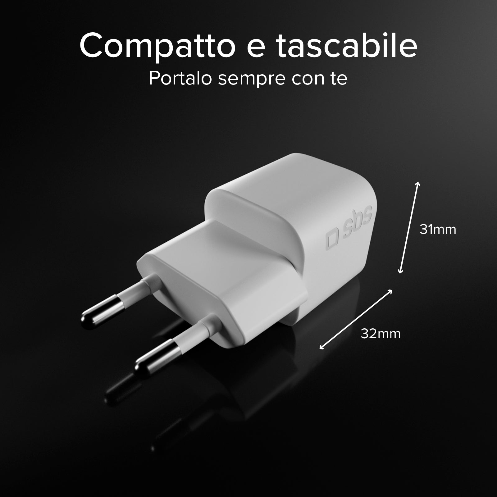 Kit caricatore USB-C 20W Power Delivery con cavo USB-C intrecciato 1,5 m