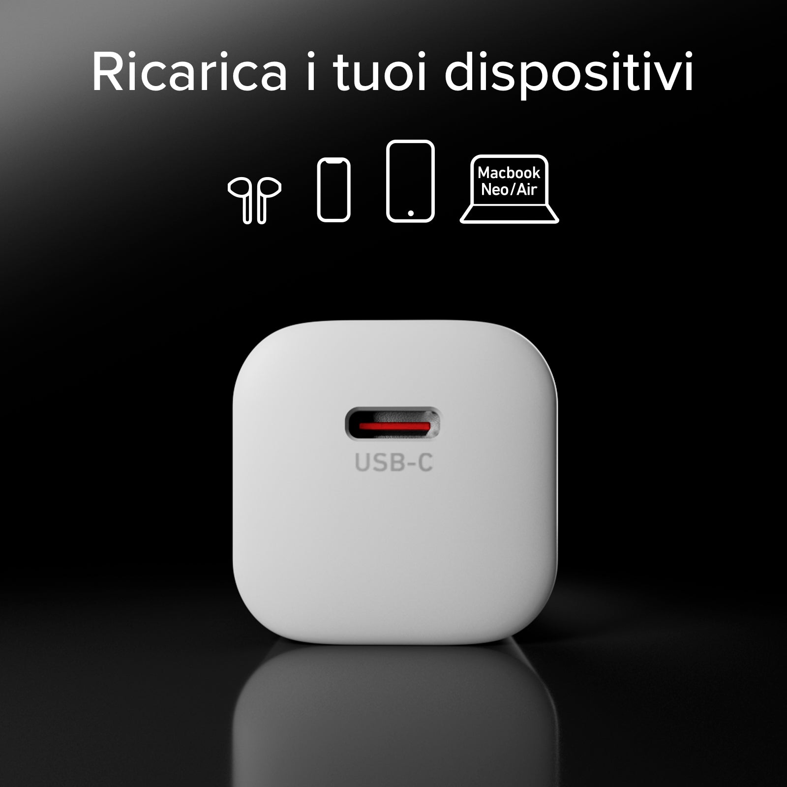 Kit caricatore da muro 40W e cavo USB-C intrecciato antigroviglio da 1,5 m