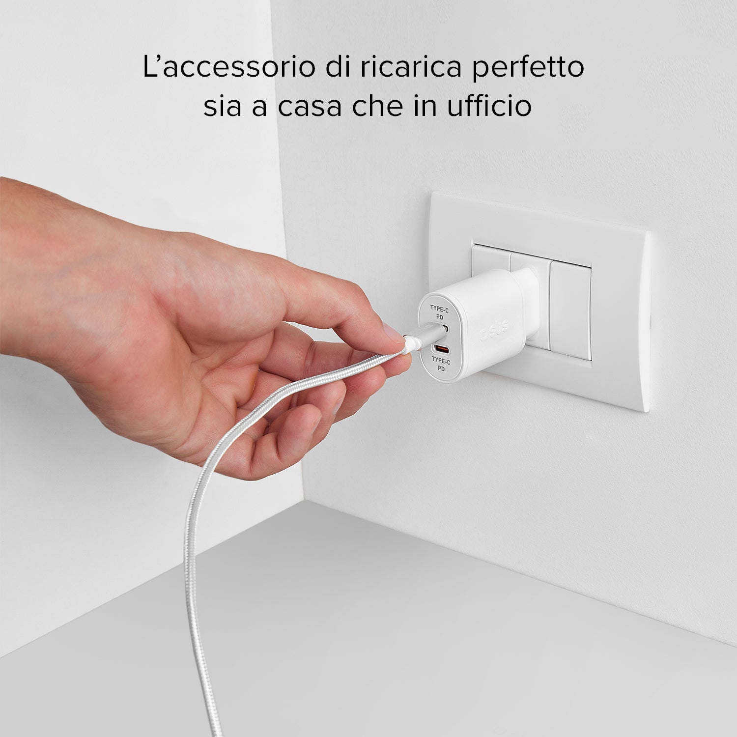 Caricatore caricabatterie - Ricarica rapida con due porte USB-C 20W PD