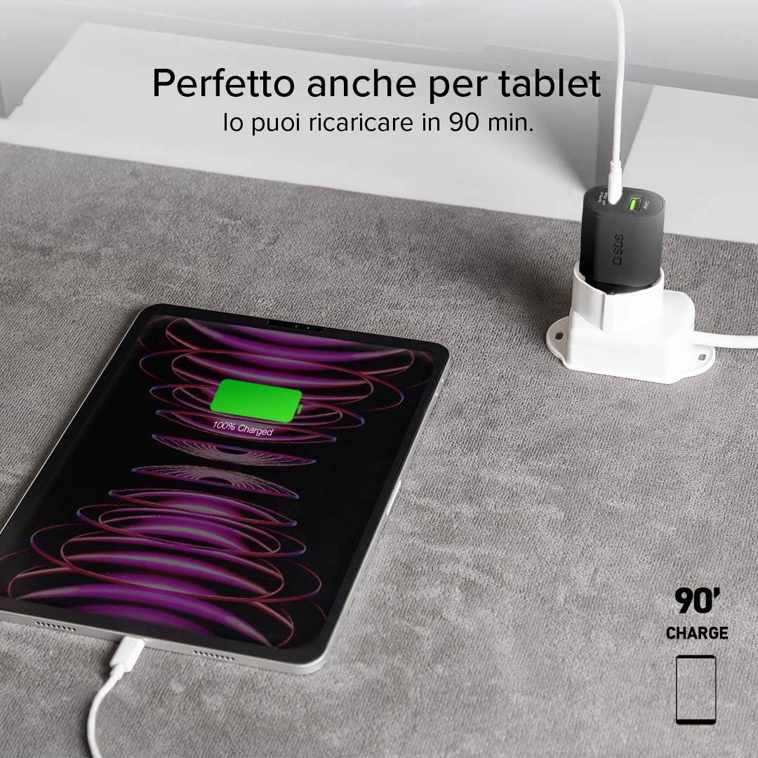 Caricatore caricabatterie 25 Watt - Ricarica ultra rapida e uscita USB-C