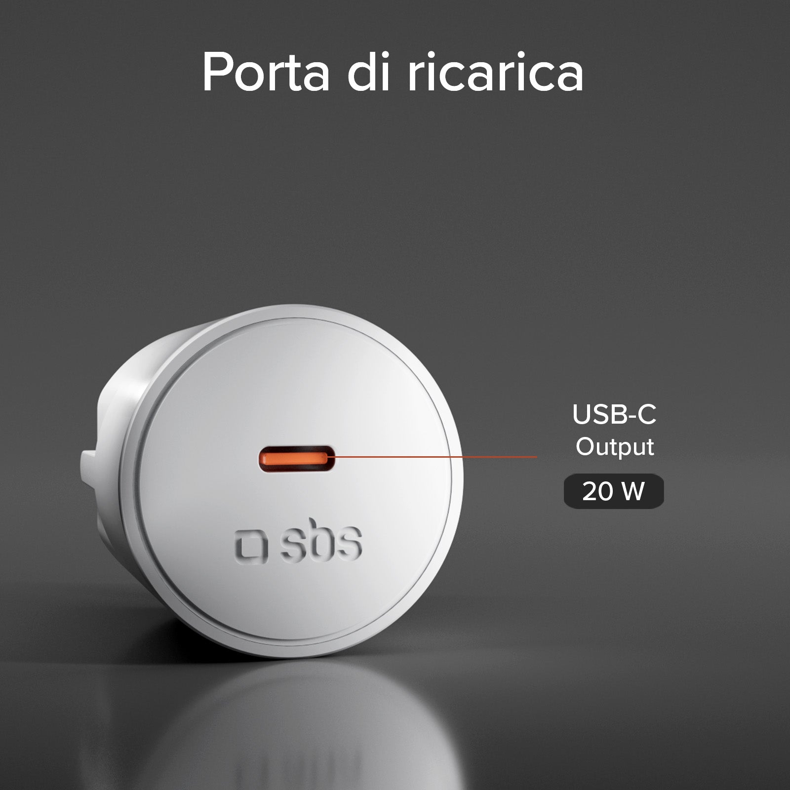 Caricatore con spina Schuko e porta USB-C 20W PD