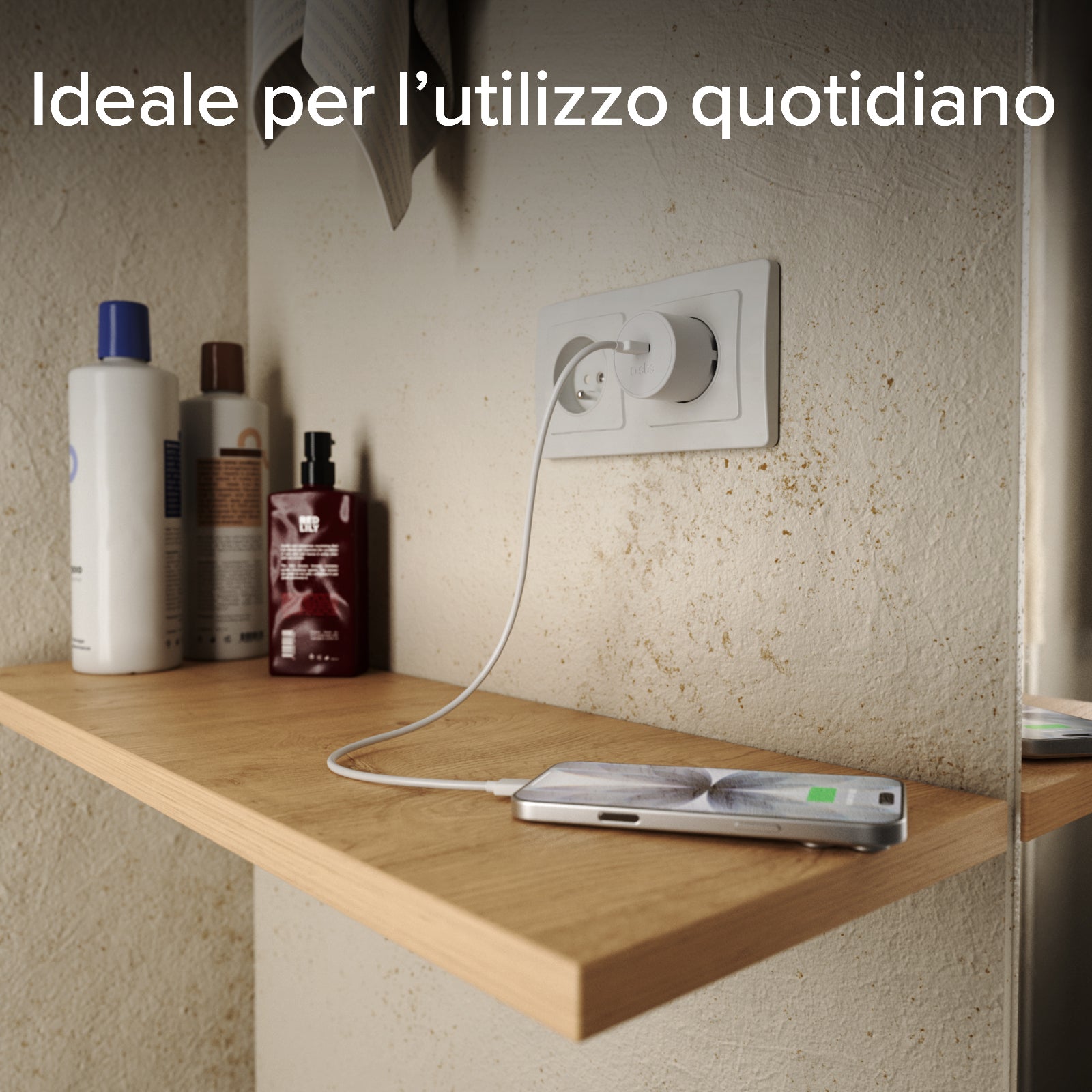 Caricatore con spina Schuko e porta USB-C 45W PD