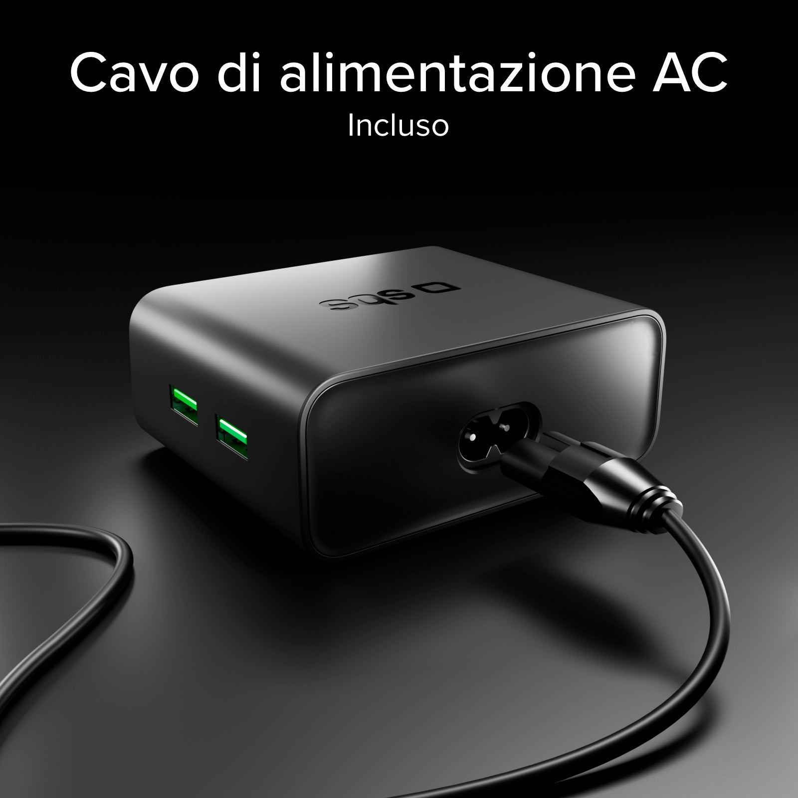 100W Power Delivery Tischladestation mit Smart Color Display, 3 USB-C- und 2 USB-A-Anschlüssen, ideal für Laptops