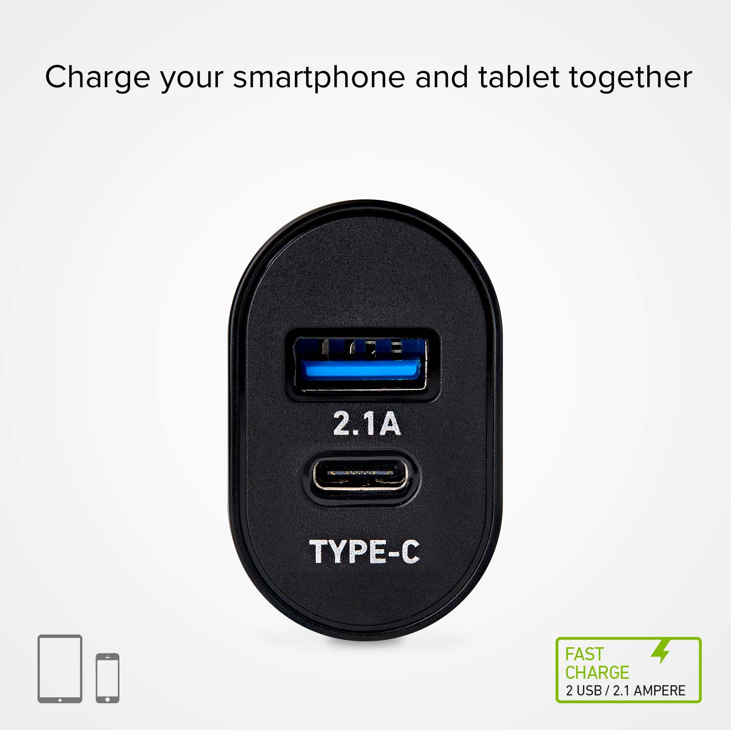 Caricabatterie da viaggio USB e Type-C