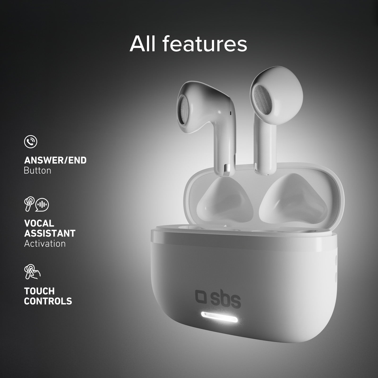Air Space Multipoint TWS Earphones with ANC and Touch Controls