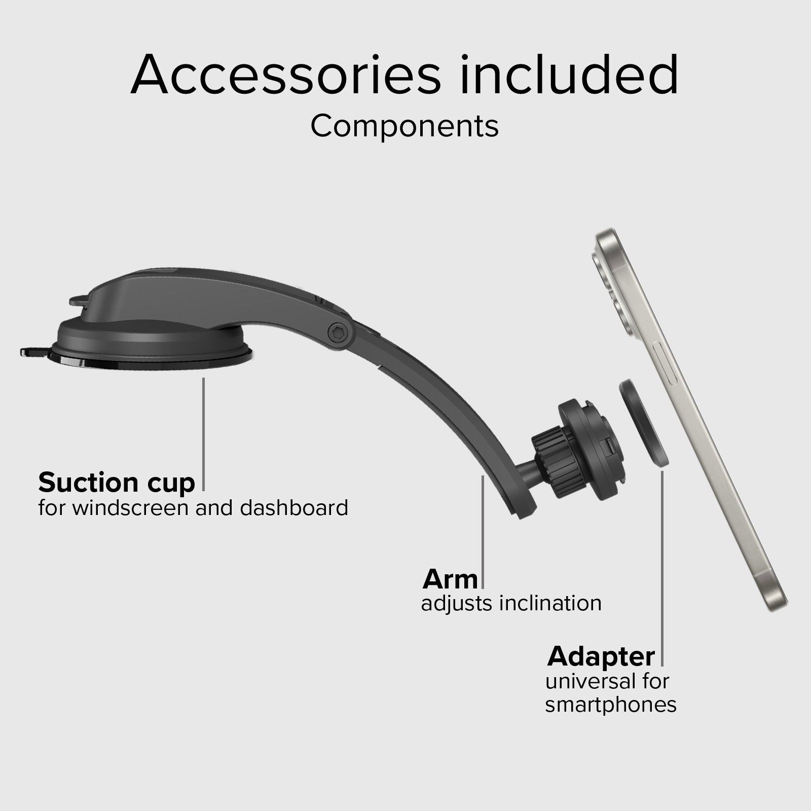 Support de voiture pour pare-brise ou tableau de bord, avec système de verrouillage Lock Pro