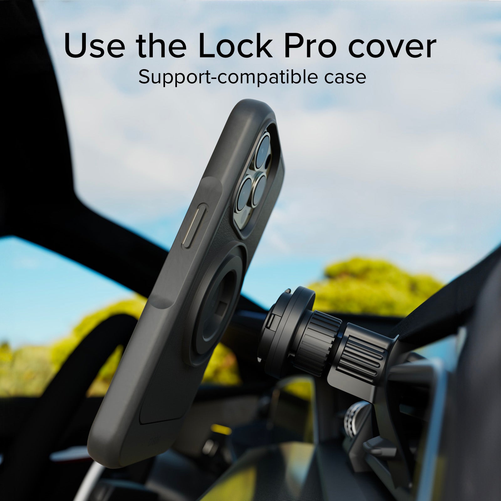 Support de voiture pour bouches d'aération, avec système de verrouillage Lock Pro