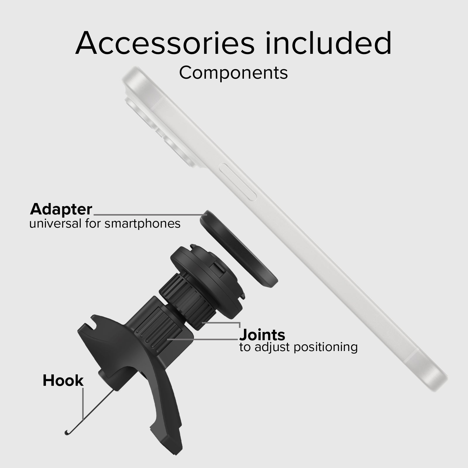 Supporto auto per bocchette d’aerazione con sistema di bloccaggio LockPro