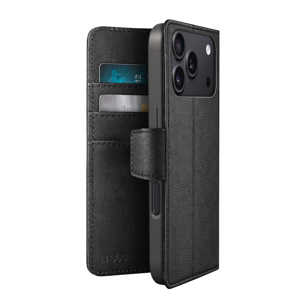 Custodia a libro Classic per iPhone 18 Pro/17 Pro con tasche porta carte, chiusura magnetica e funzione stand