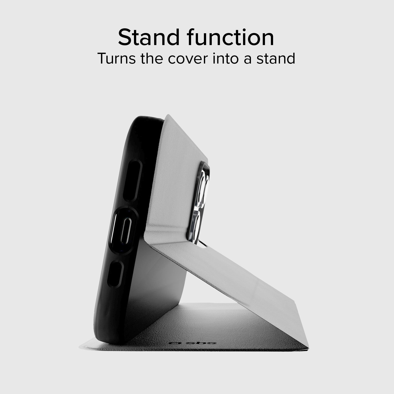 Custodia a libro con supporto stand per iPhone 16 Pro Max