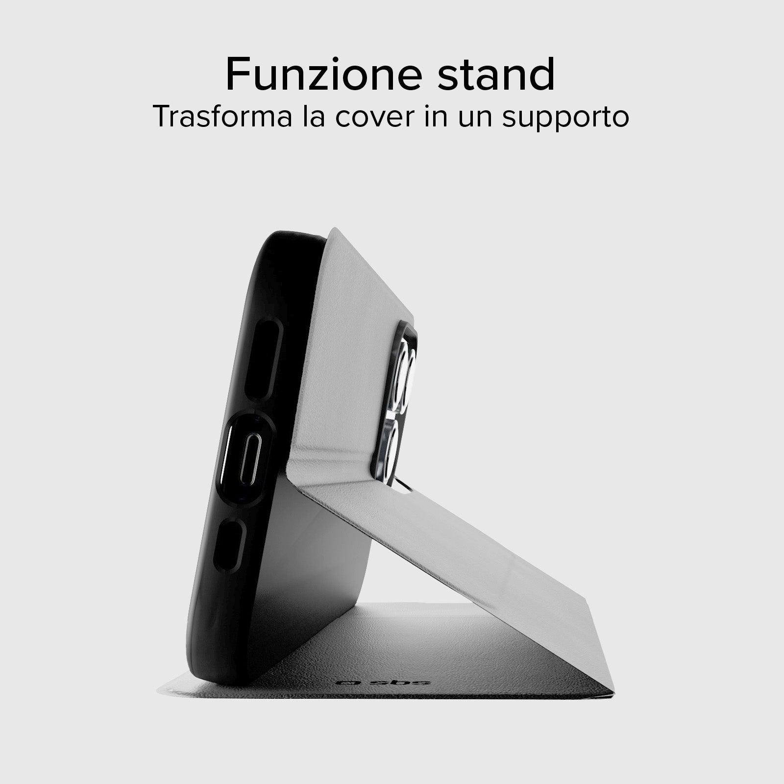 Custodia a libro con supporto stand per iPhone 16 Pro Max