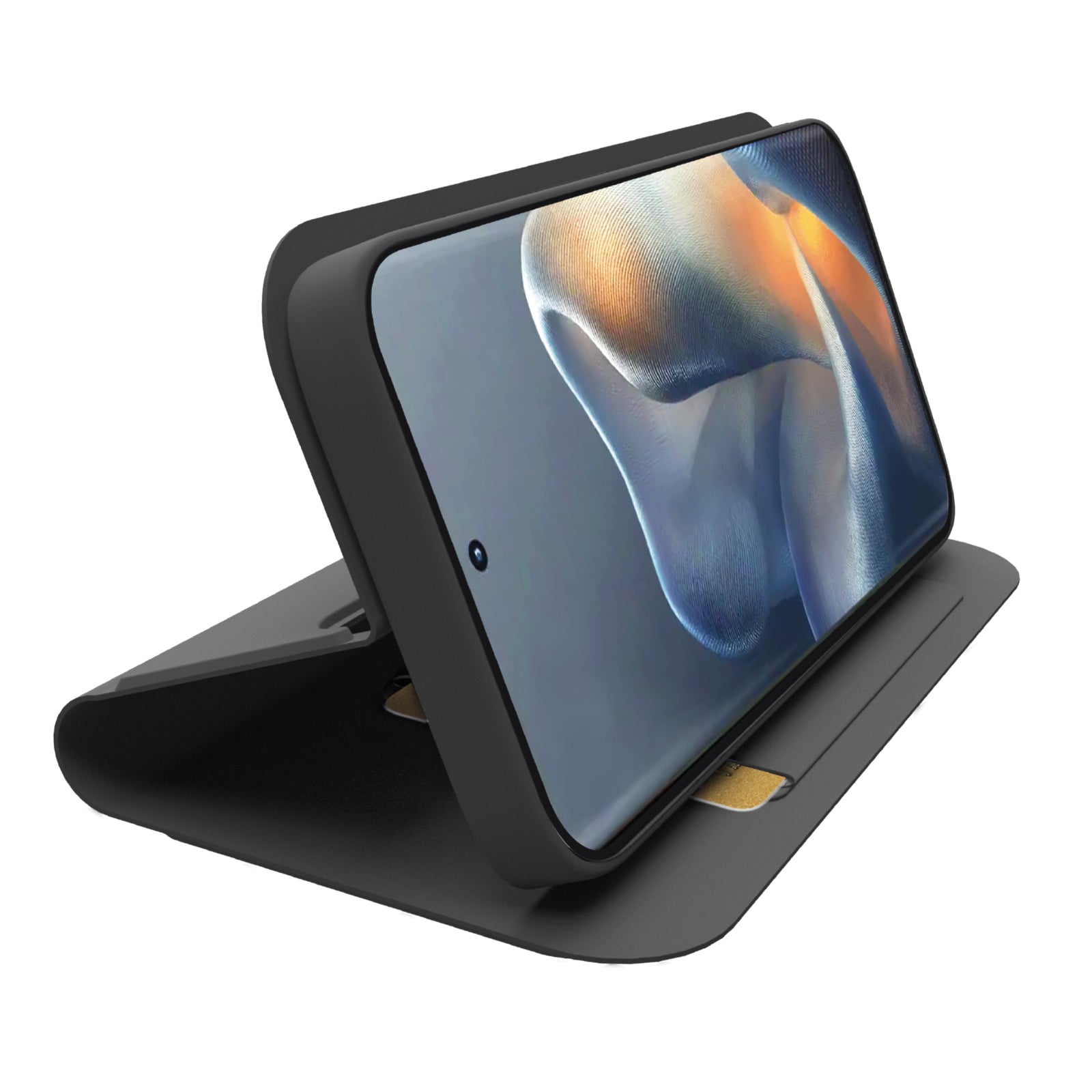 Étui portefeuille avec support et surface douce au toucher pour Motorola Edge 60