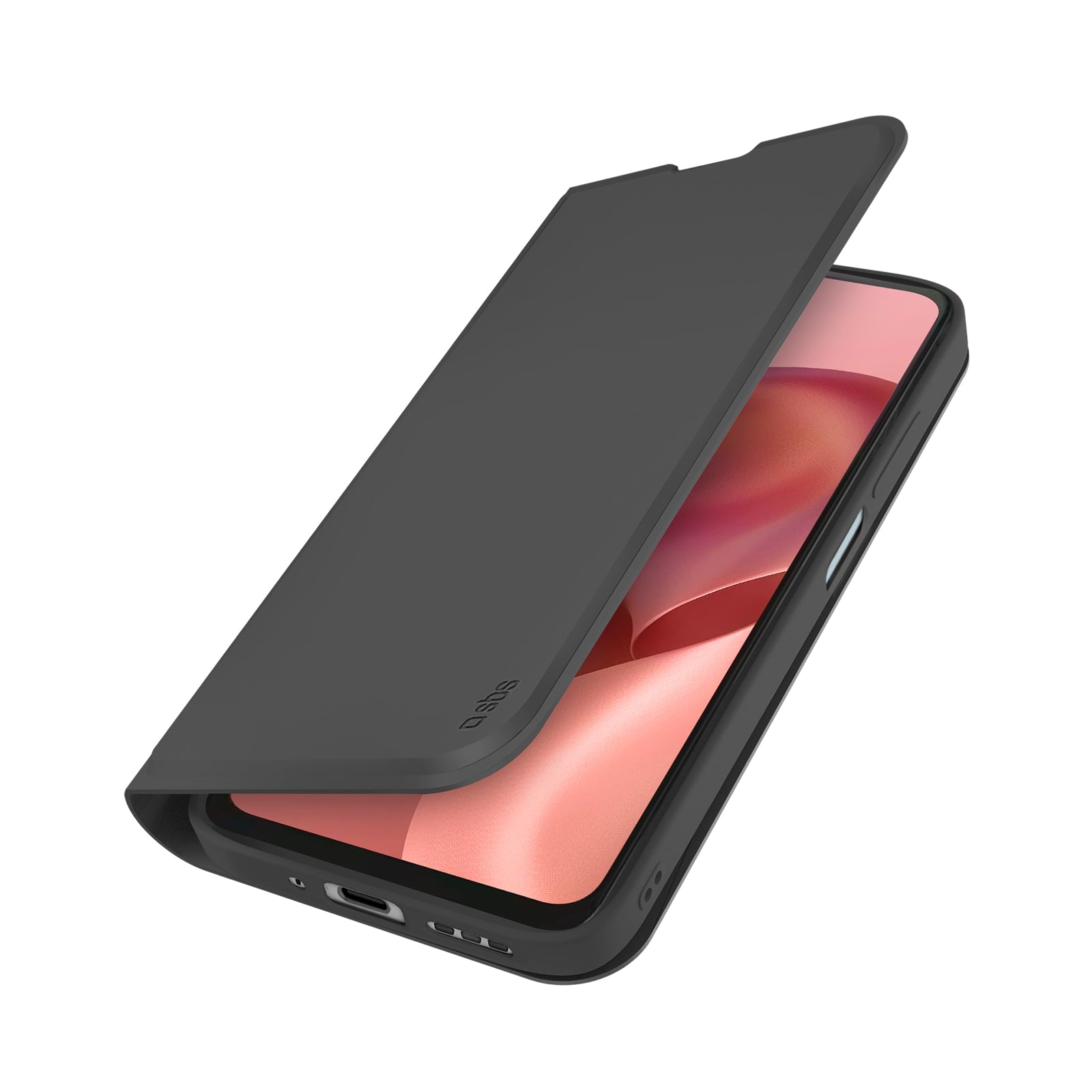 Étui portefeuille avec support et surface douce au toucher pour Motorola G06