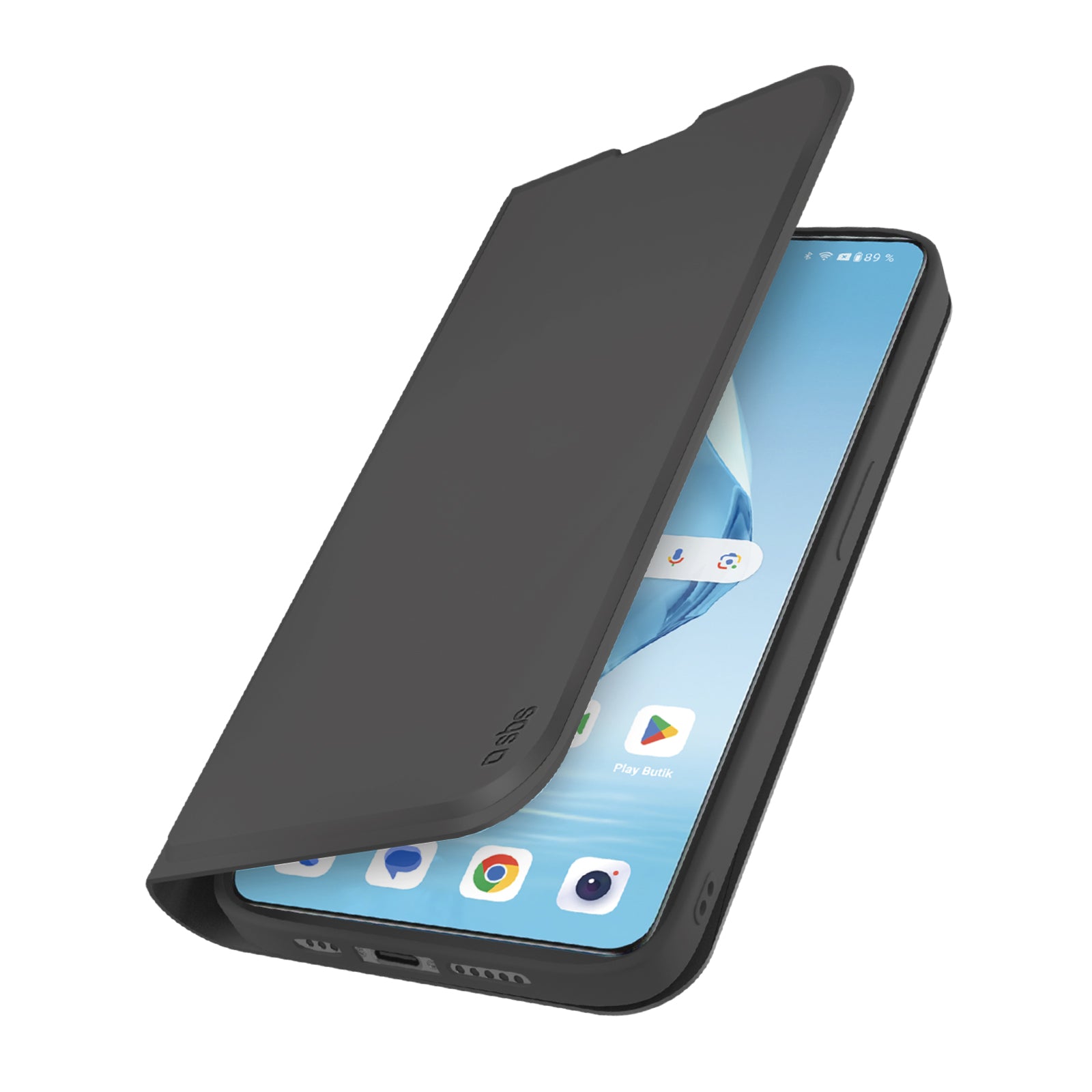 Book-style case with stand support and soft touch surface for OnePlus 12R