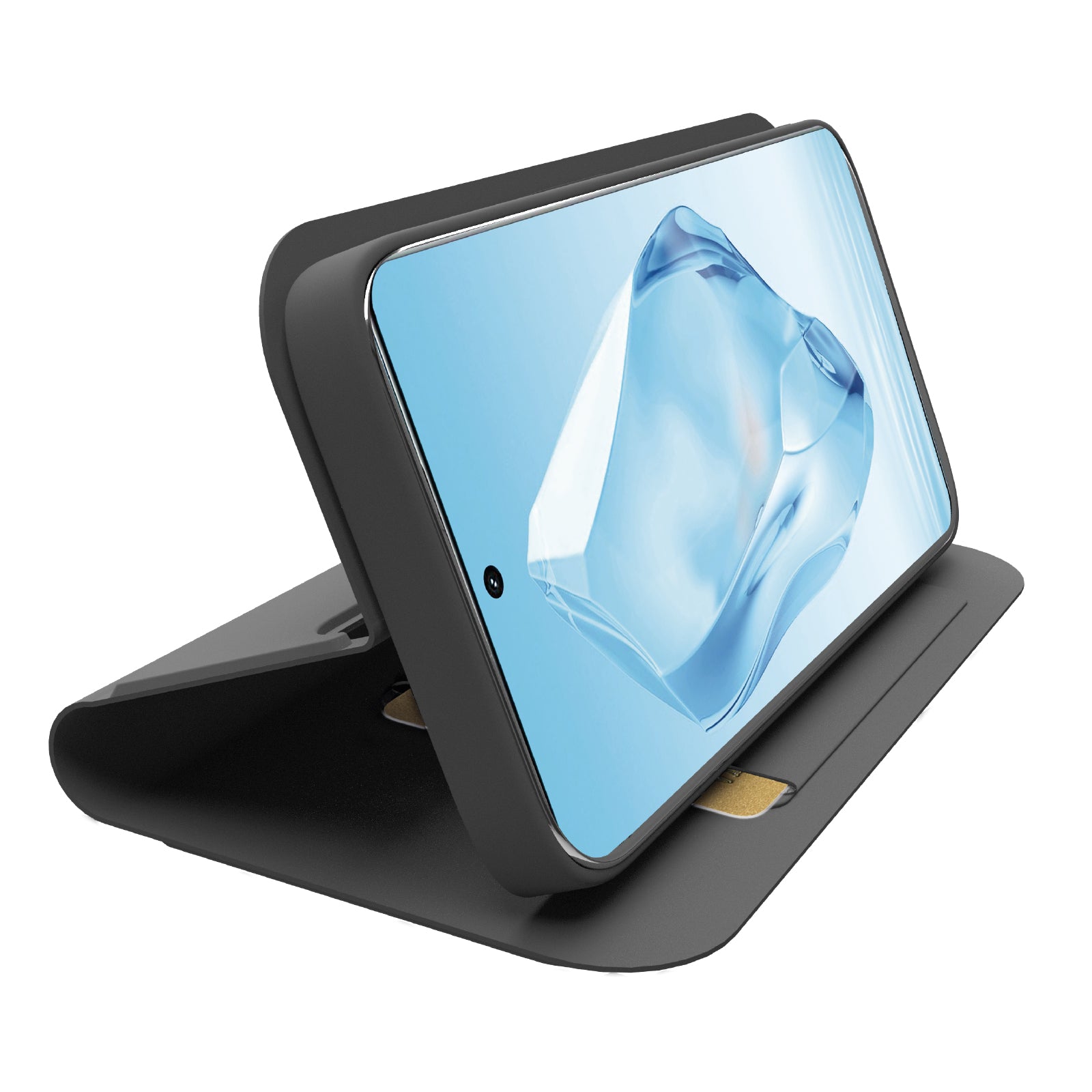 Book-style case with stand support and soft touch surface for OnePlus 12R