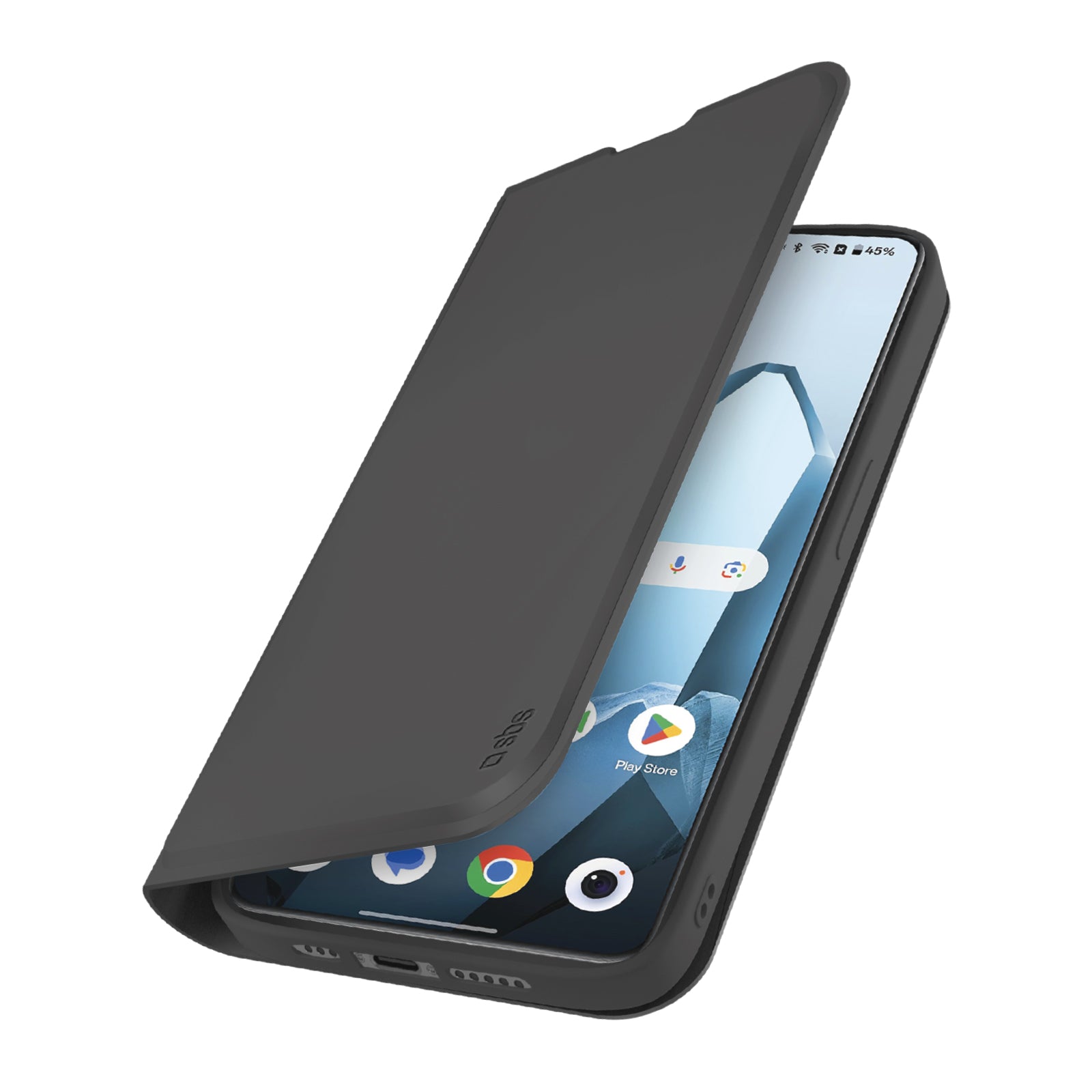 Book-style case with stand support and soft touch surface for OnePlus 13