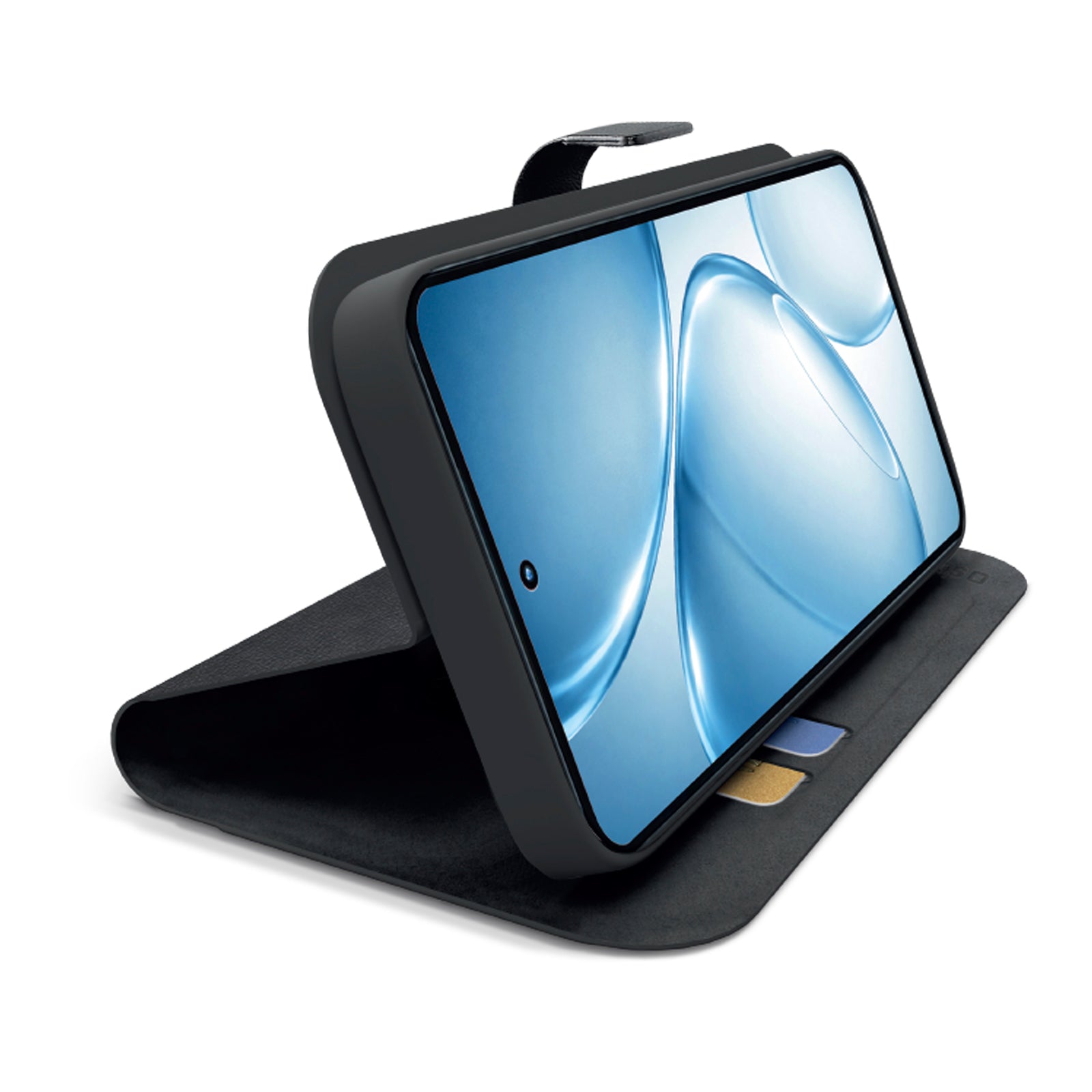 Custodia a libro con supporto stand e superficie soft touch per Oppo A6X
