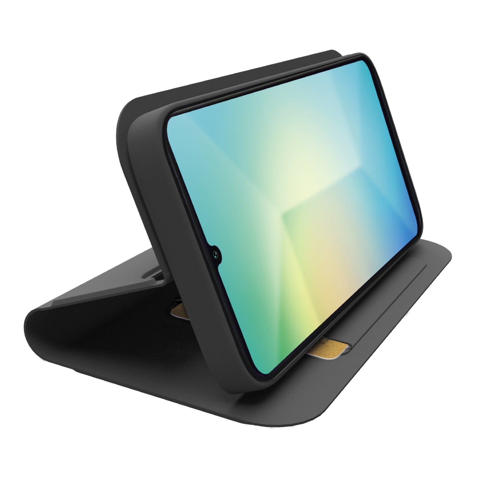 Étui portefeuille avec support et surface douce au toucher pour Samsung A07