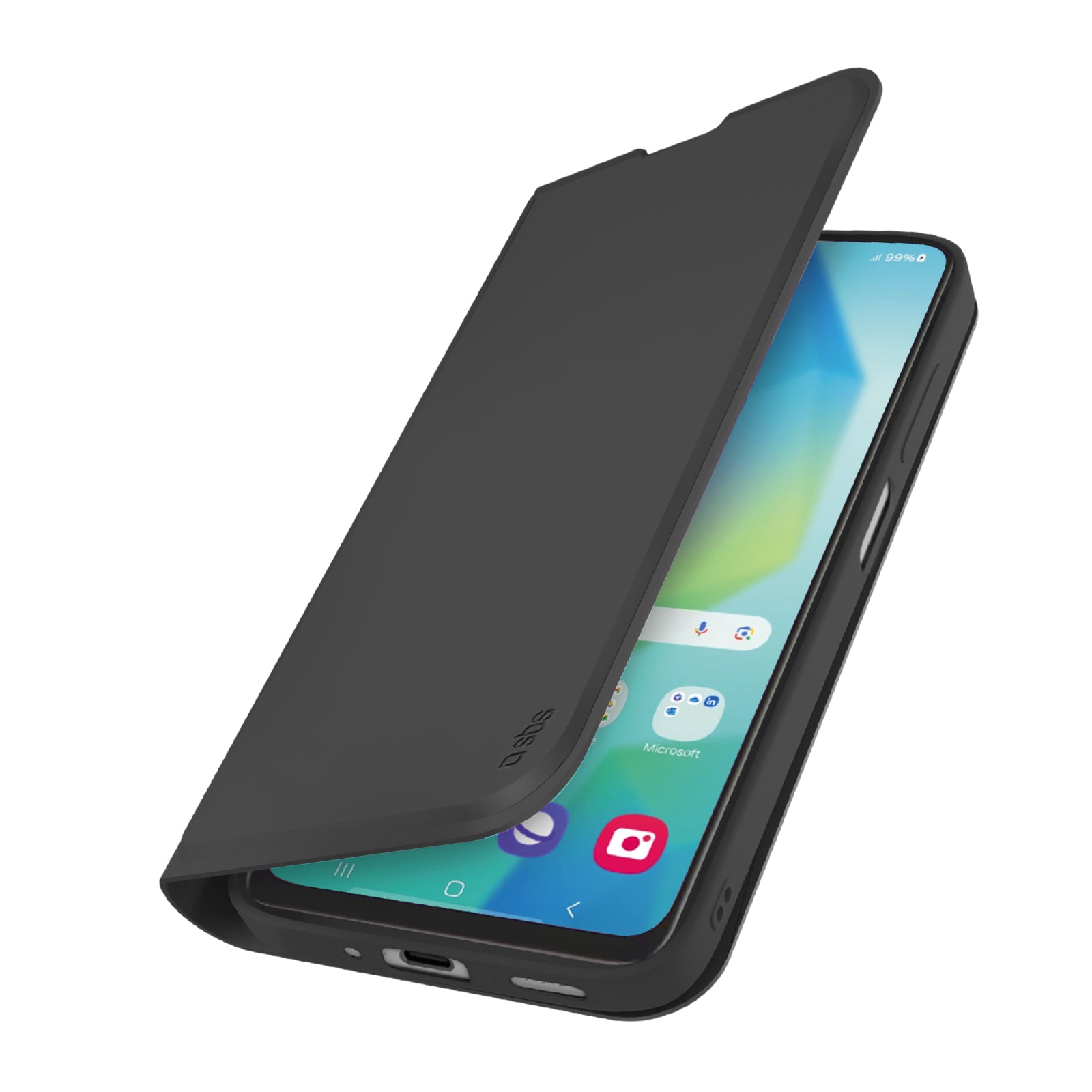 Funda libro con soporte y superficie suave al tacto para Samsung A17