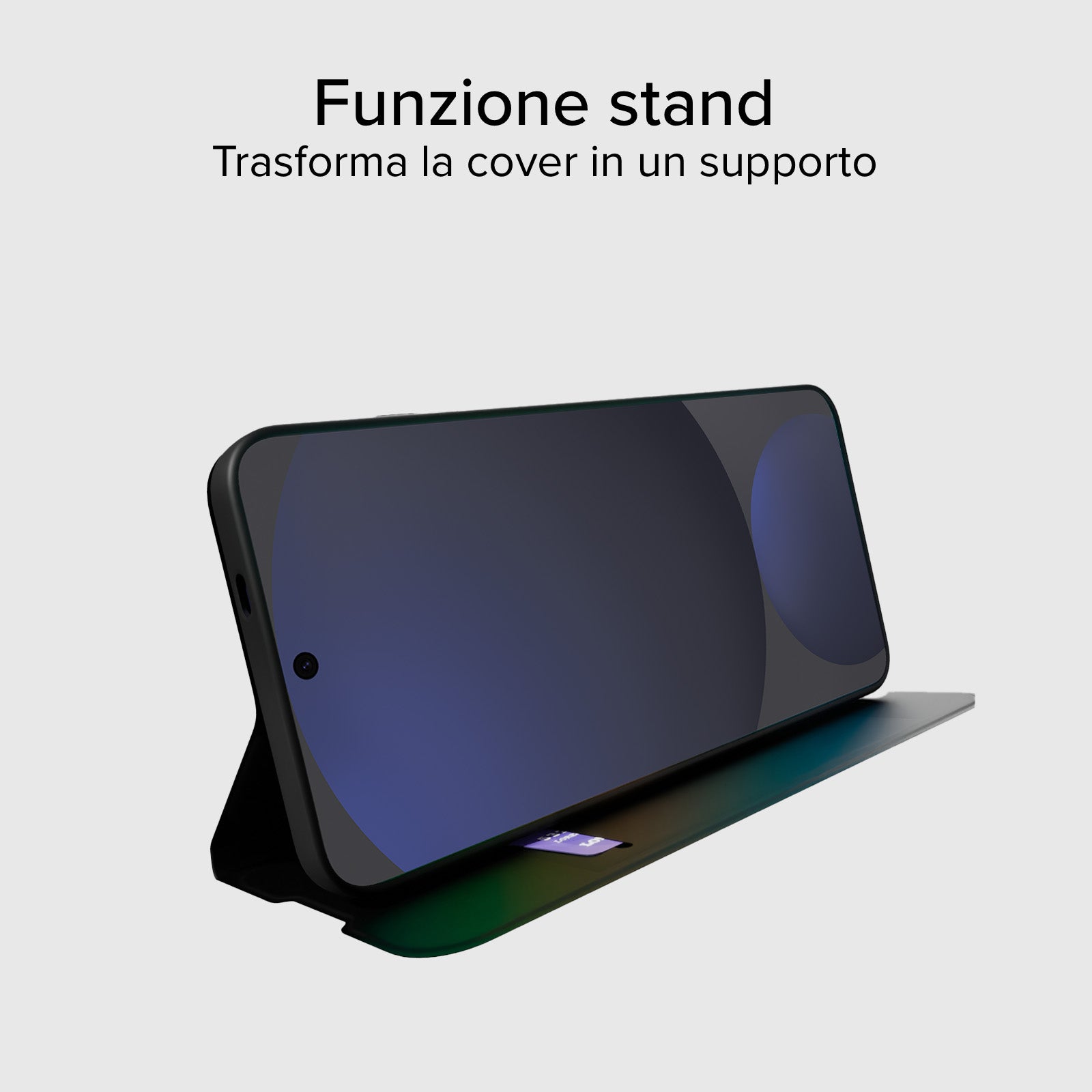 Custodia a libro con supporto stand e superficie soft touch per Samsung S24 FE