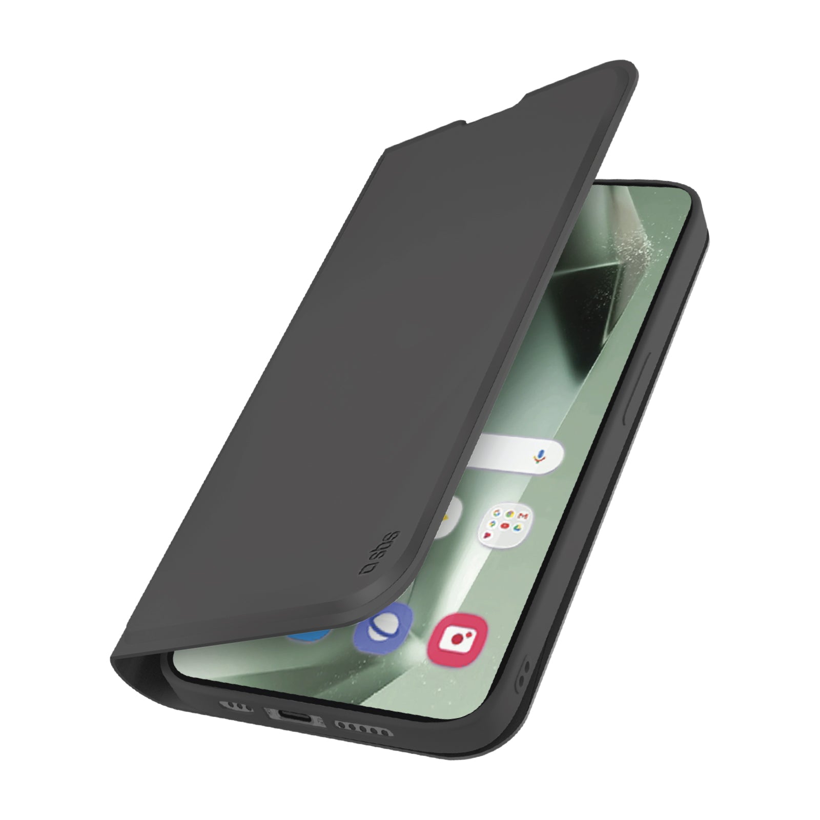 Black book-style cover for Samsung Galaxy S24 FE | SBS