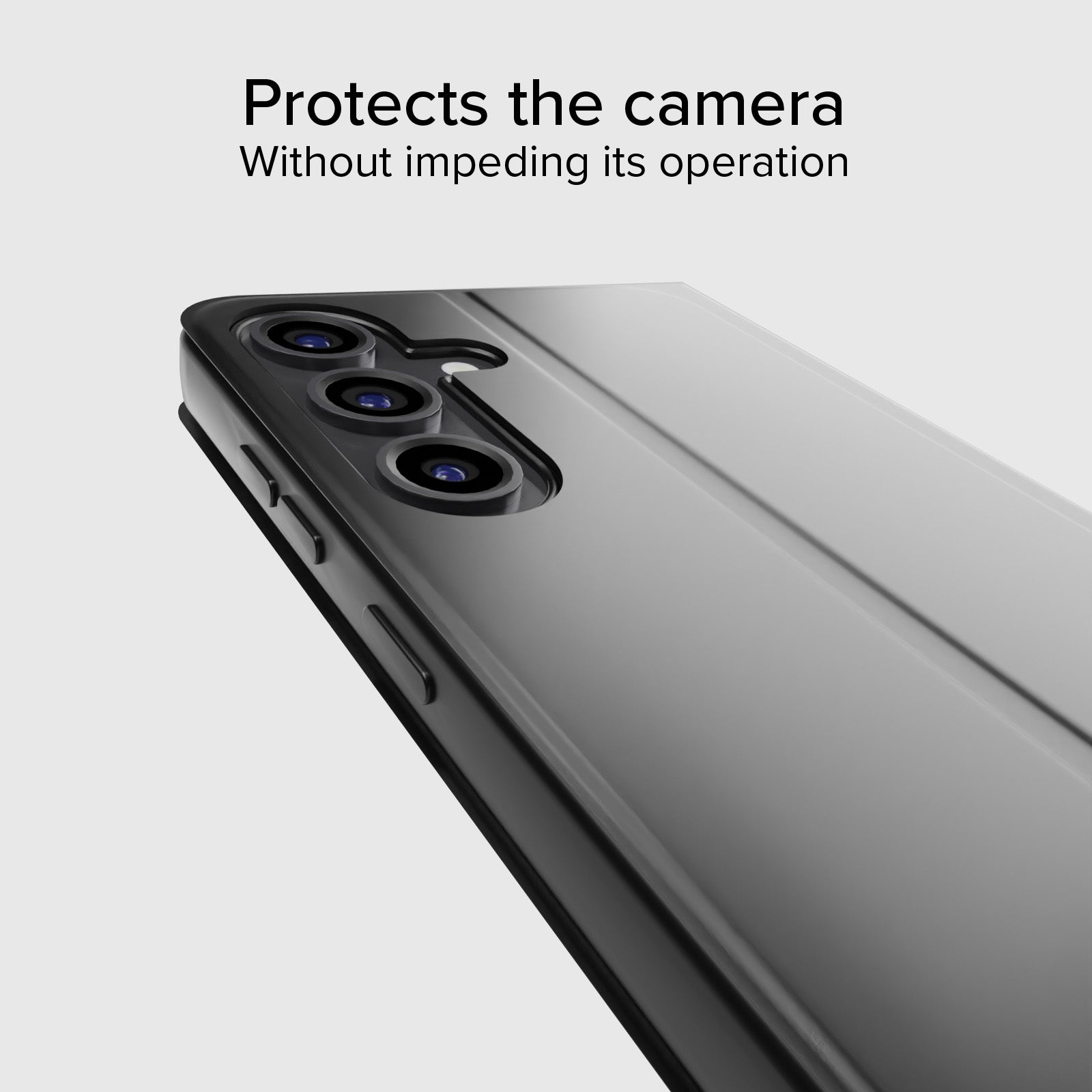 Book-style case with stand support and soft touch surface for Samsung Galaxy S25