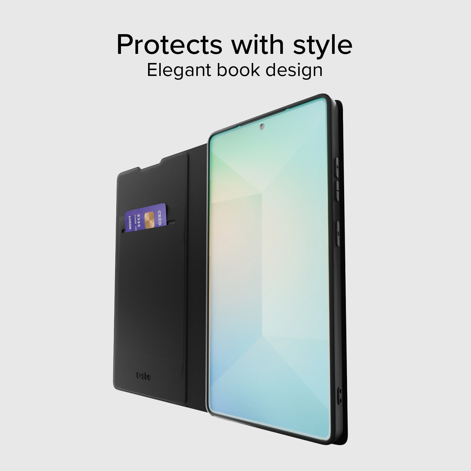 Étui portefeuille avec support et surface douce au toucher pour Samsung Galaxy S25 Ultra