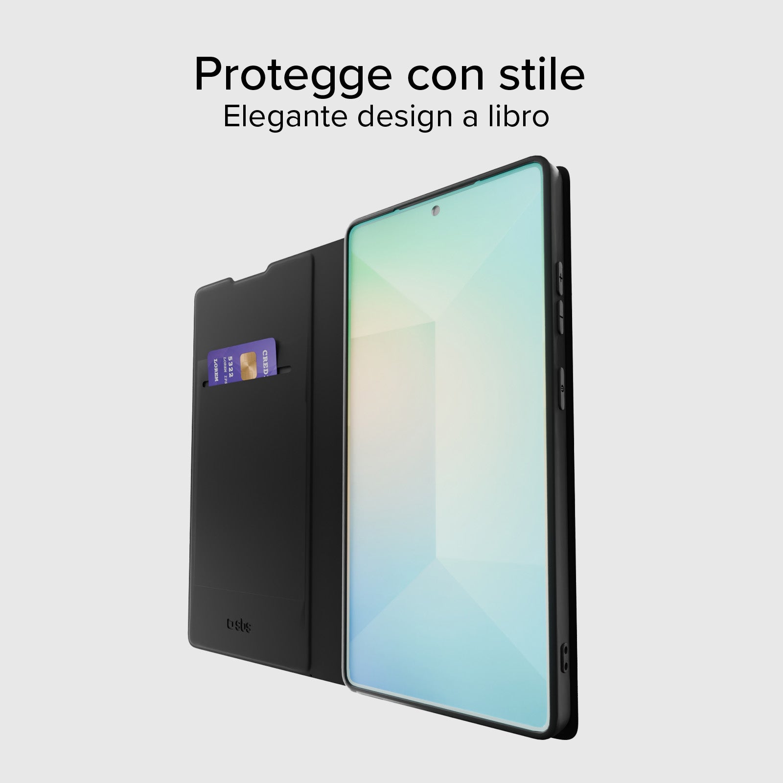 Book-style case with stand support and soft touch surface for Samsung Galaxy S25 Ultra